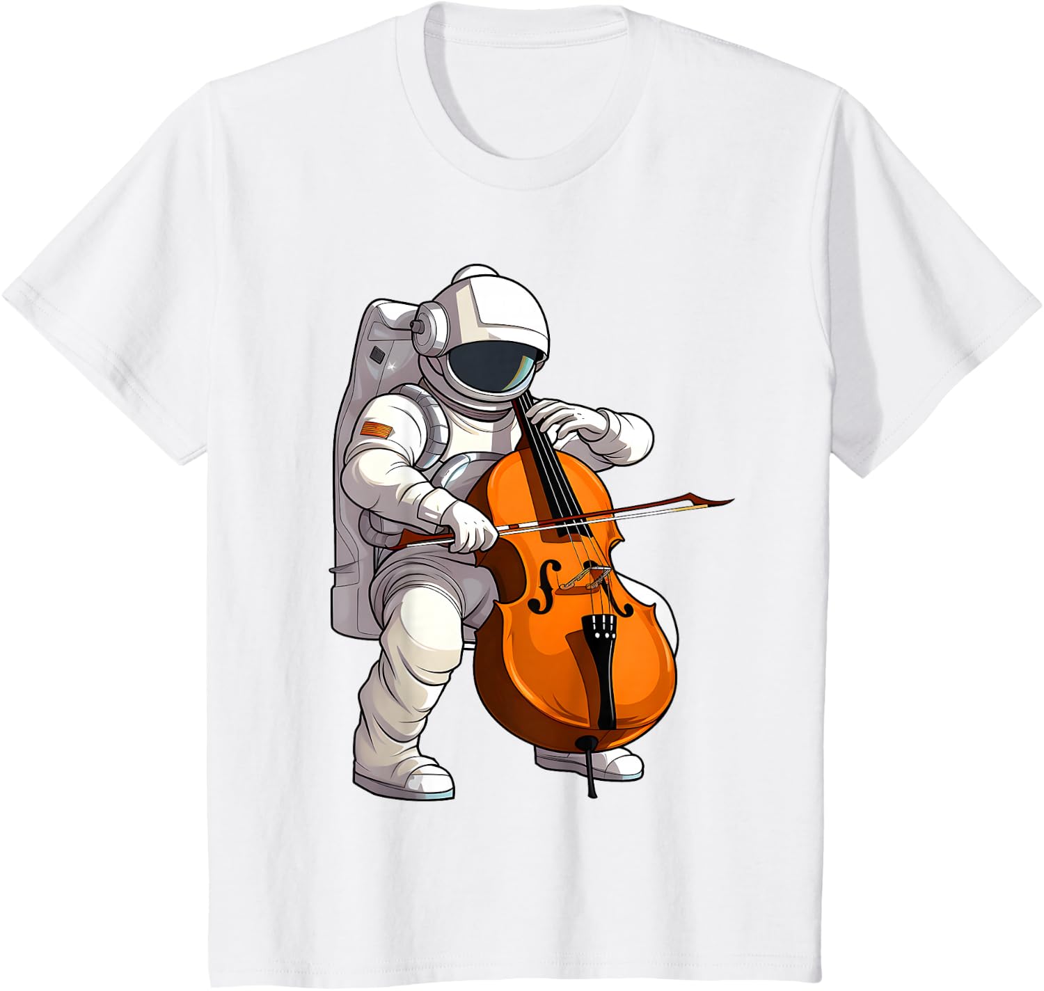 Cool Cello Art Cellist Music Cello Player Astronaut Design T-Shirt