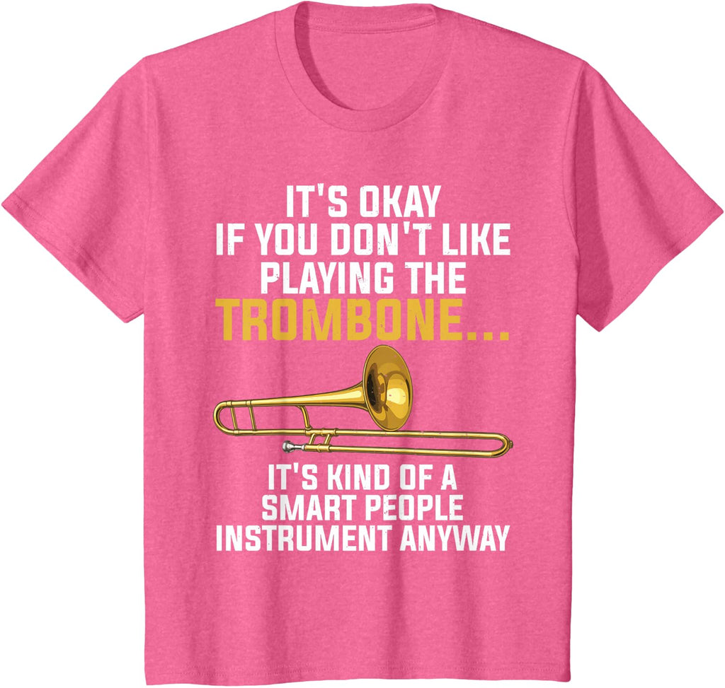 Funny Trombone Art for Men Women Kids Jazz Trombone Player T-Shirt