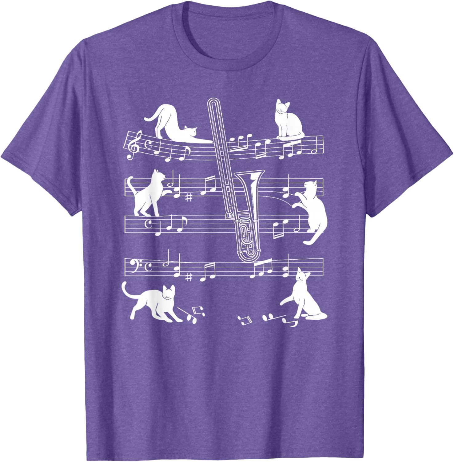 Trombonist Cats for Cat Loving Trombone Players T-Shirt
