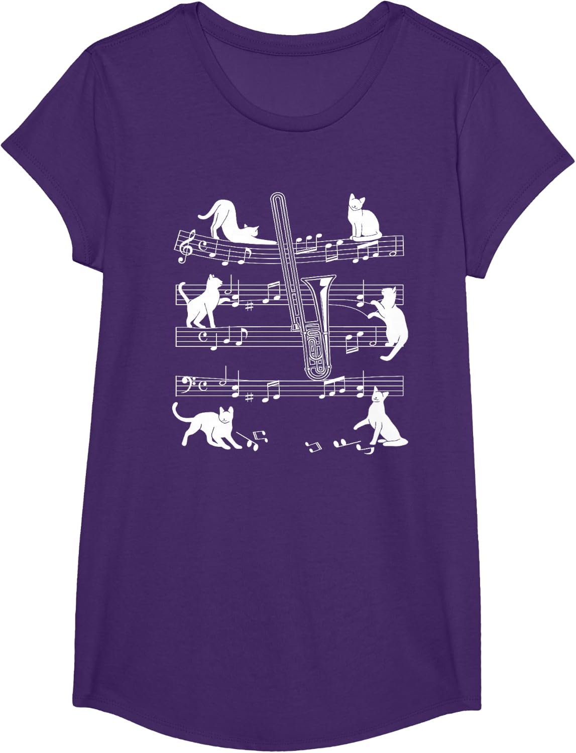 Trombonist Cats for Cat Loving Trombone Players T-Shirt