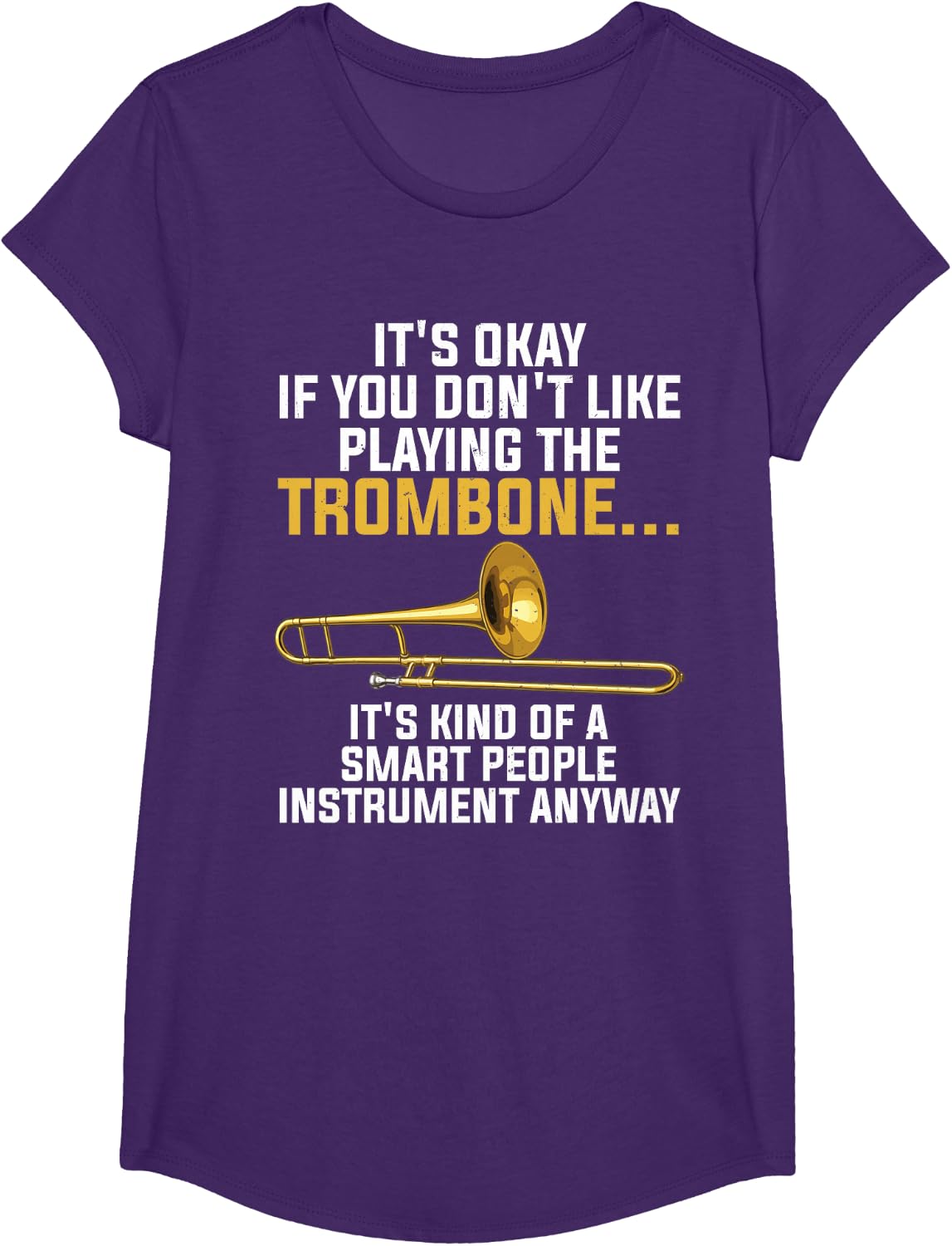 Funny Trombone Art for Men Women Kids Jazz Trombone Player T-Shirt