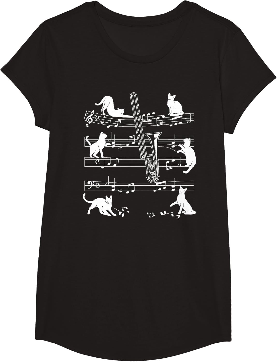 Trombonist Cats for Cat Loving Trombone Players T-Shirt