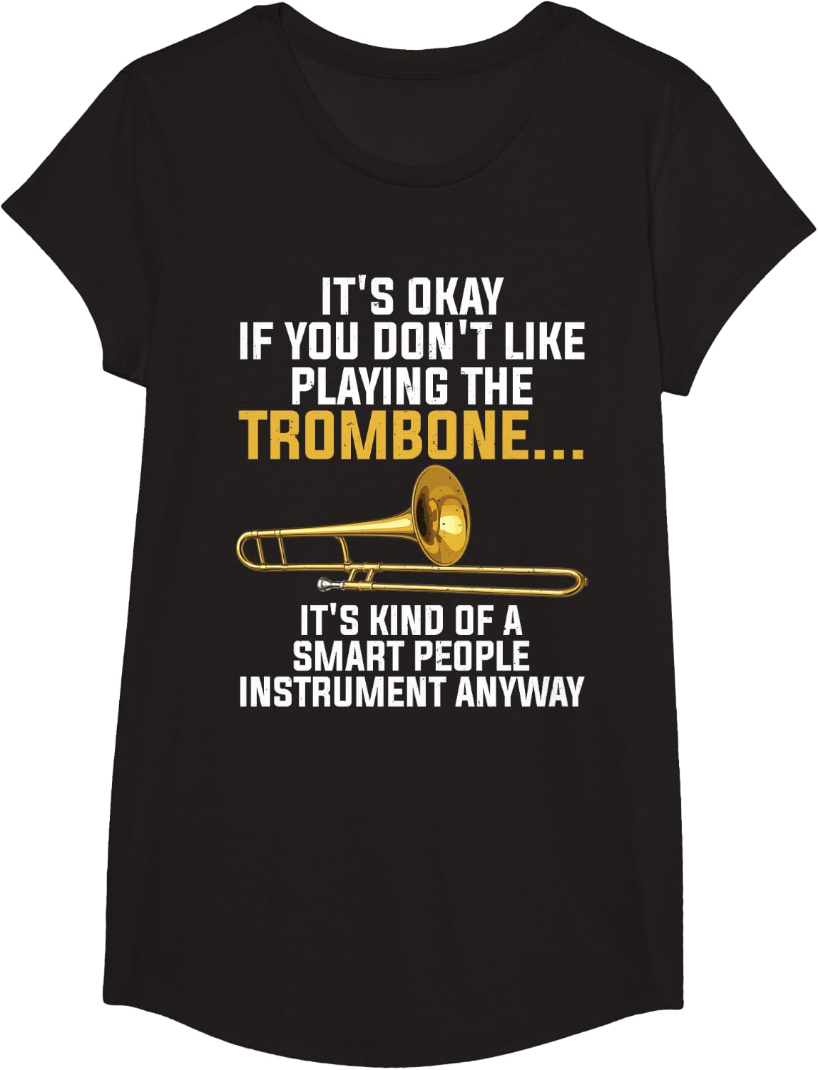 Funny Trombone Art for Men Women Kids Jazz Trombone Player T-Shirt