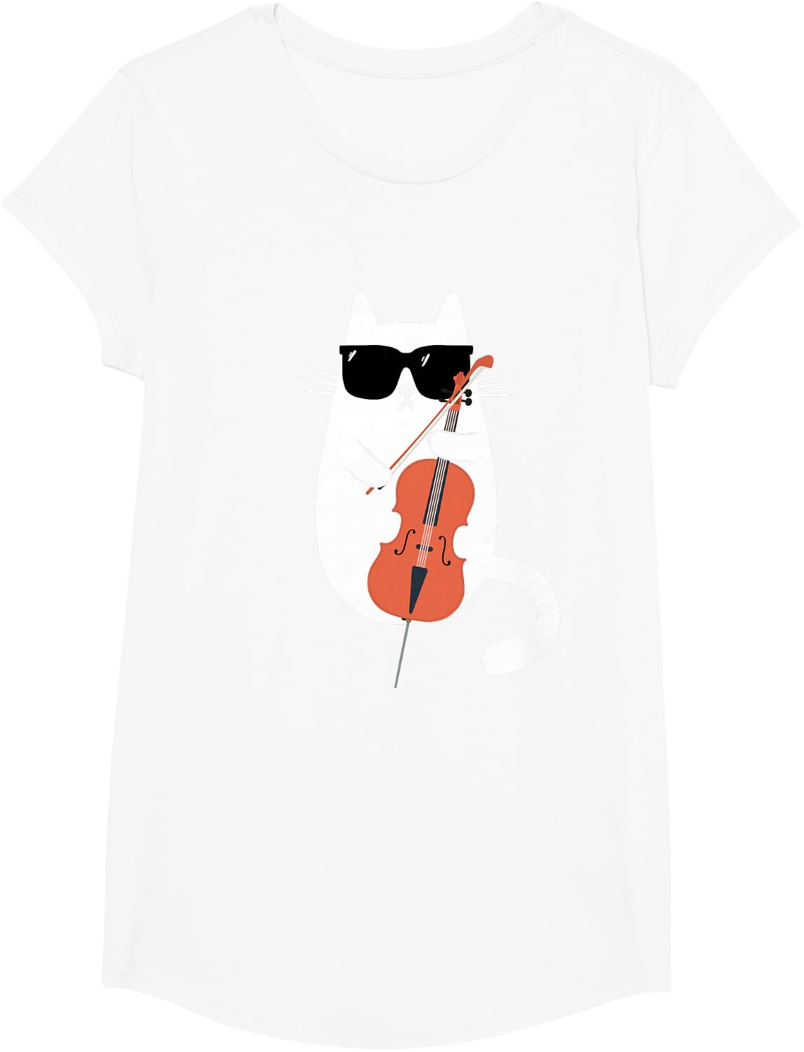 Funny Cat Wearing Sunglasses Playing Cello Cellist Musician T-Shirt