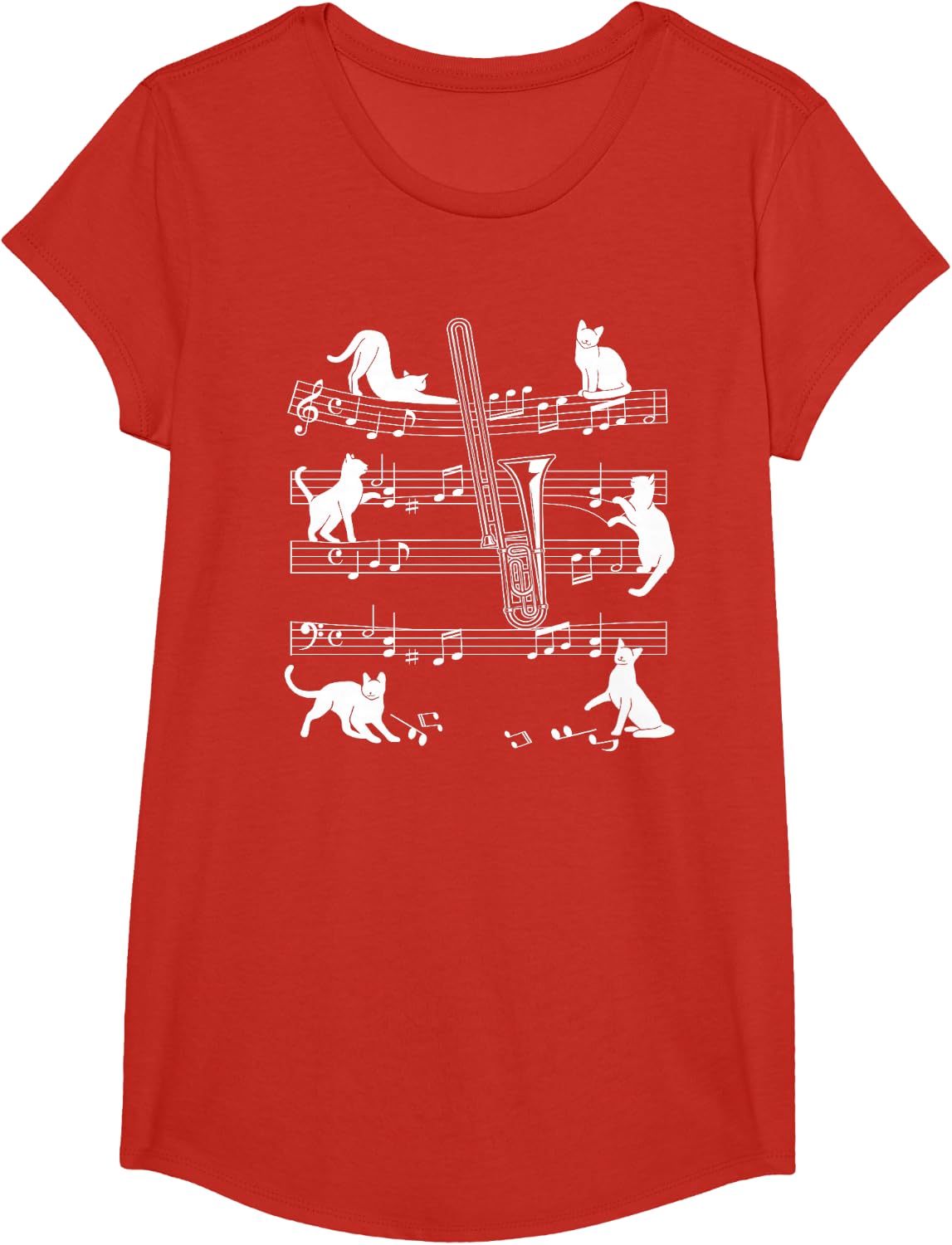 Trombonist Cats for Cat Loving Trombone Players T-Shirt