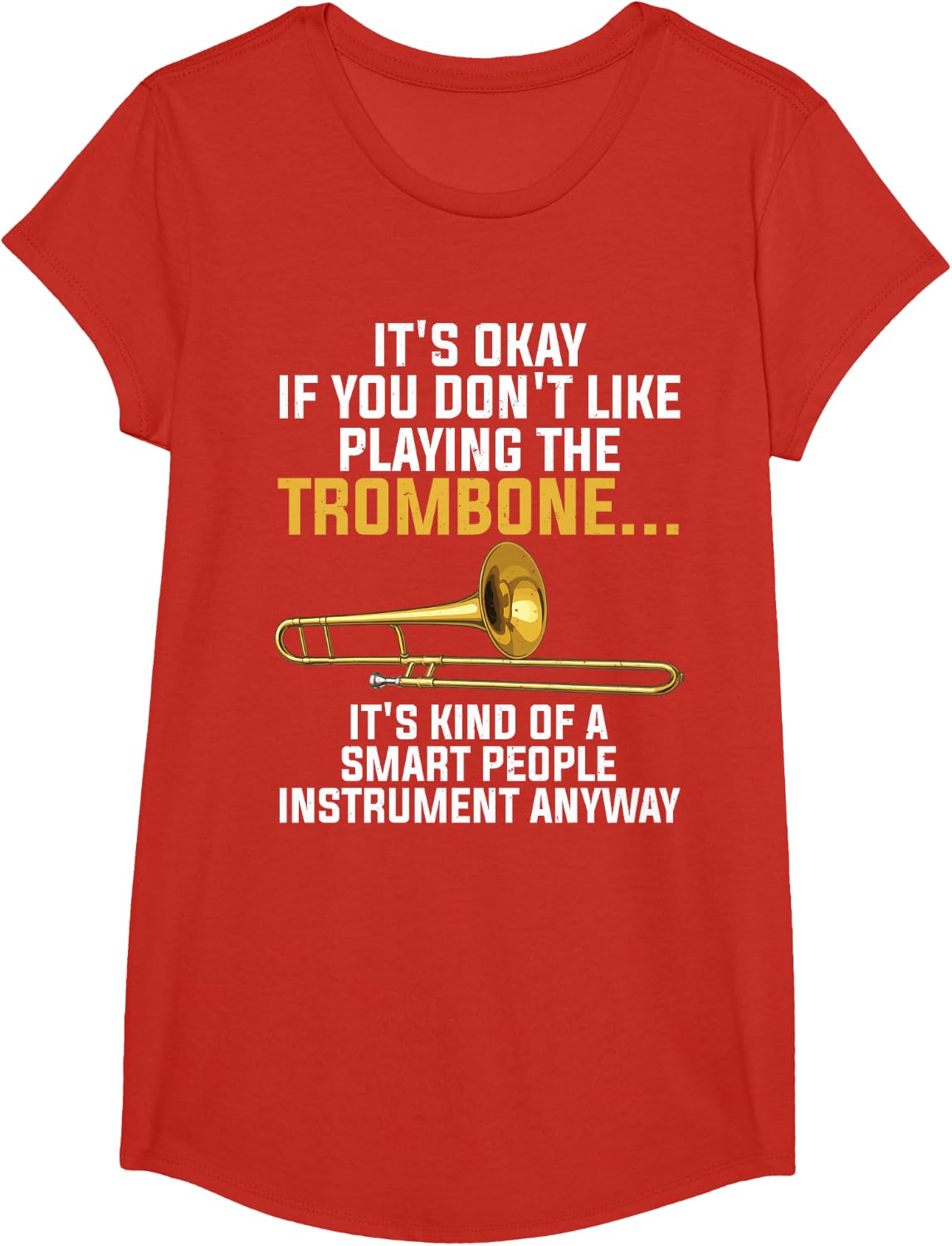 Funny Trombone Art for Men Women Kids Jazz Trombone Player T-Shirt