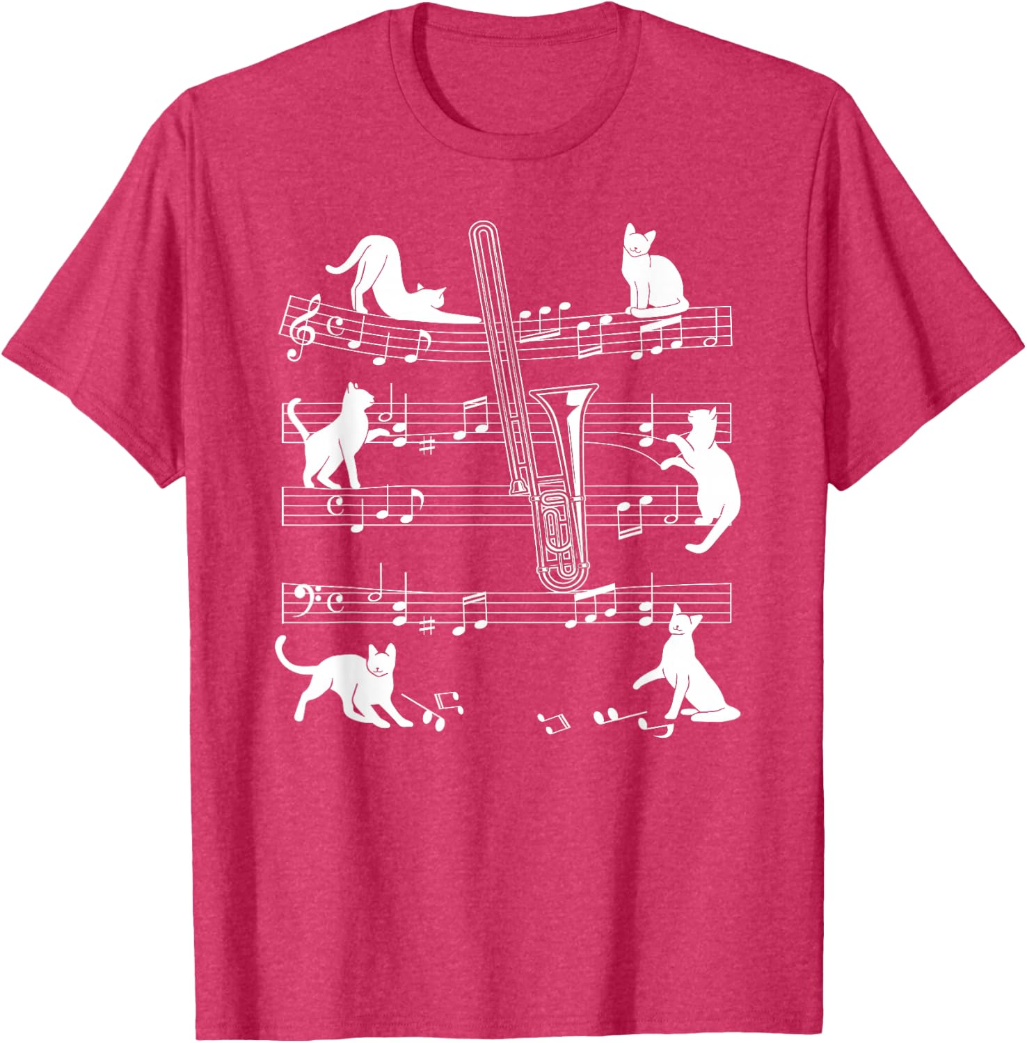 Trombonist Cats for Cat Loving Trombone Players T-Shirt