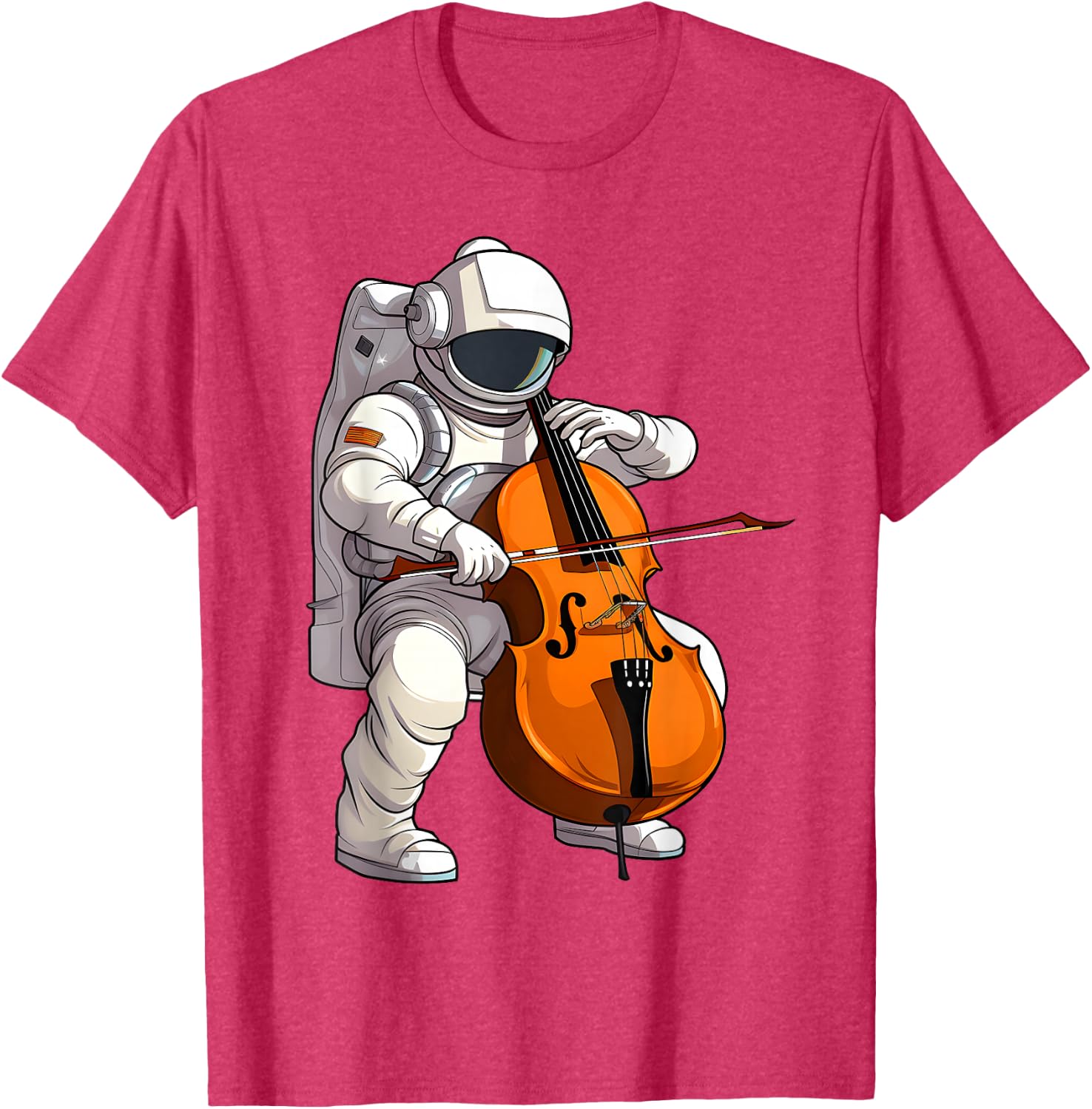 Cool Cello Art Cellist Music Cello Player Astronaut Design T-Shirt