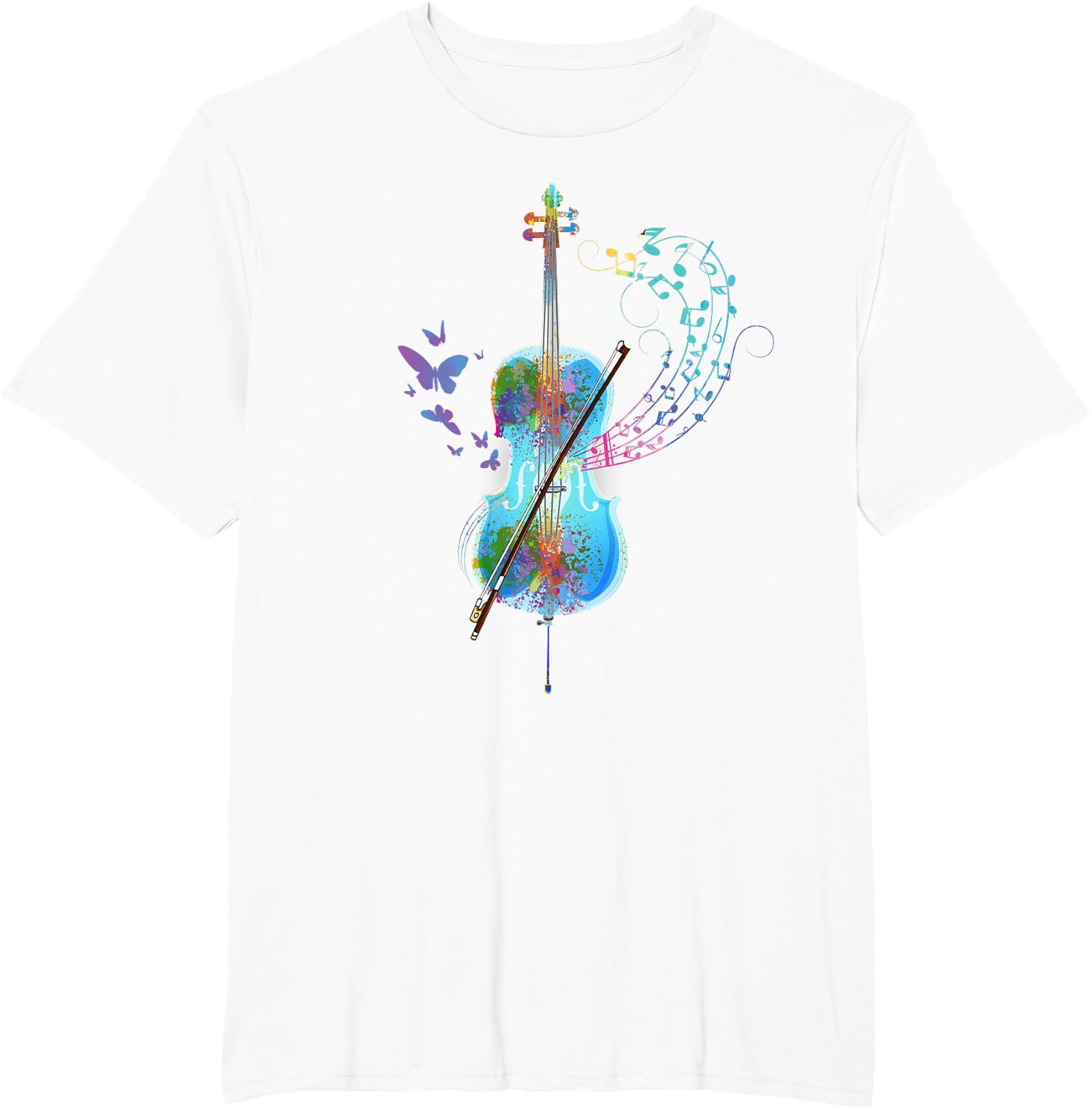 Classical Musical Instrument Colorful Cello T-Shirt