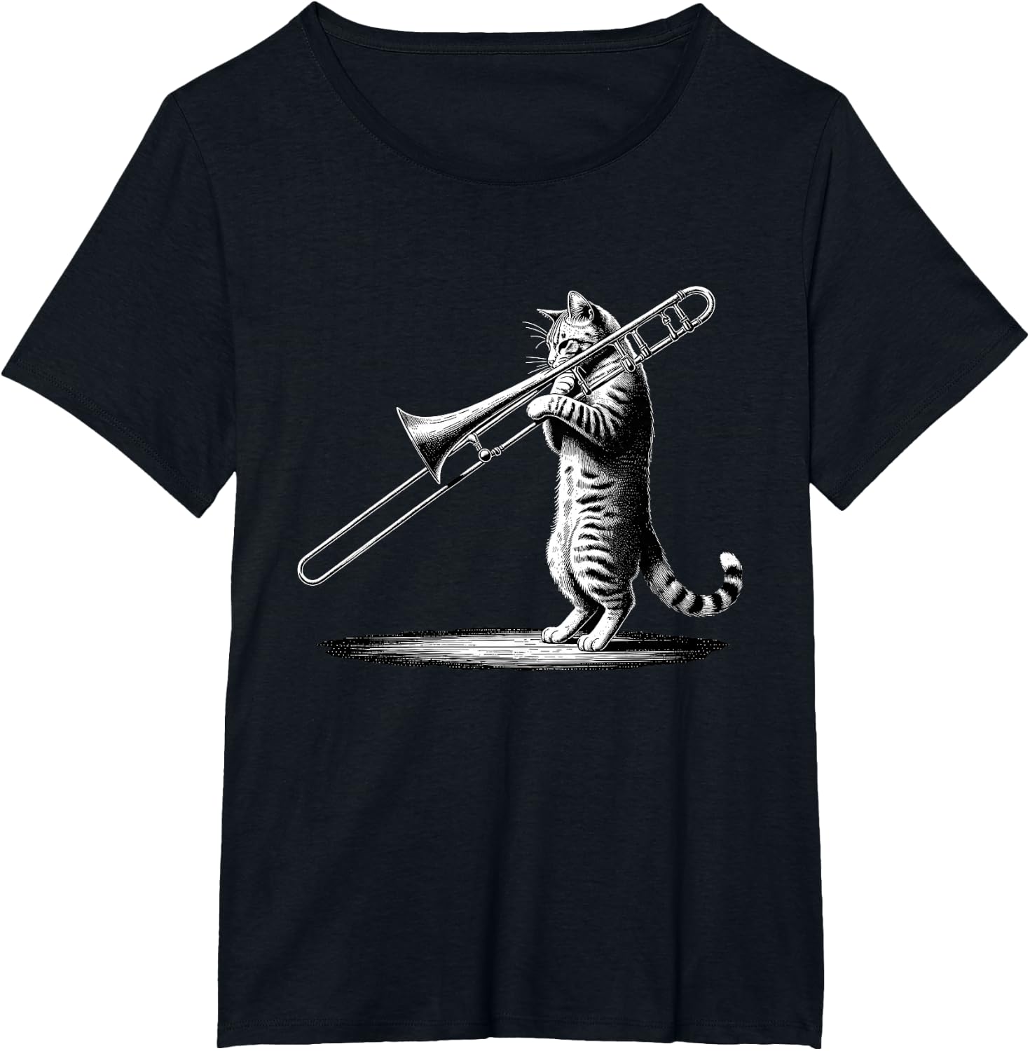 Cat Playing Trombone Player Trombonist Instrument T-Shirt