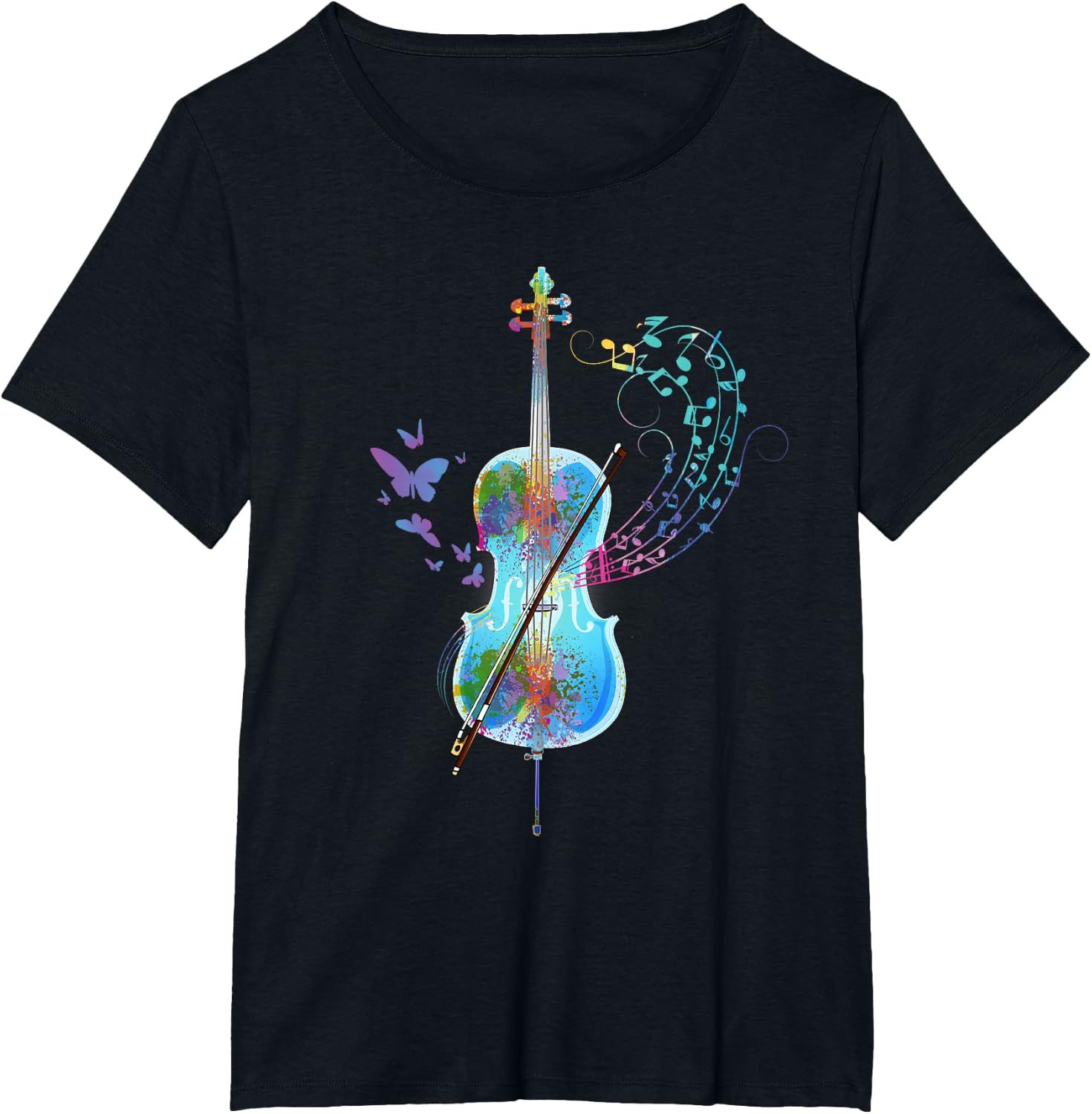 Classical Musical Instrument Colorful Cello T-Shirt