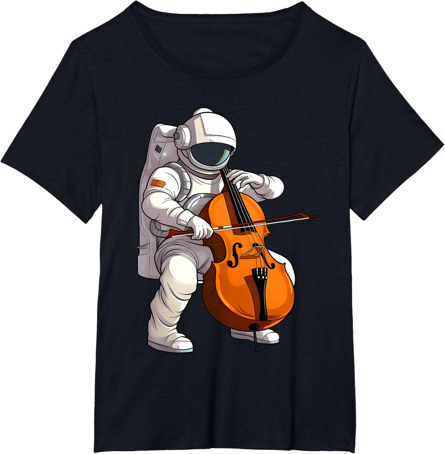 Cool Cello Art Cellist Music Cello Player Astronaut Design T-Shirt