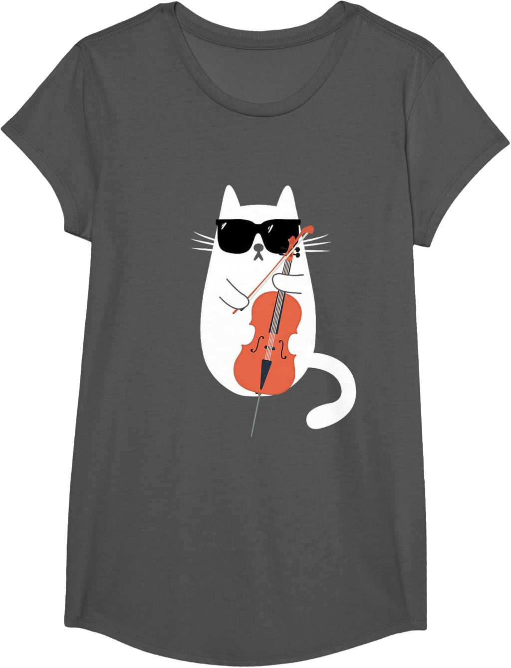 Funny Cat Wearing Sunglasses Playing Cello Cellist Musician T-Shirt