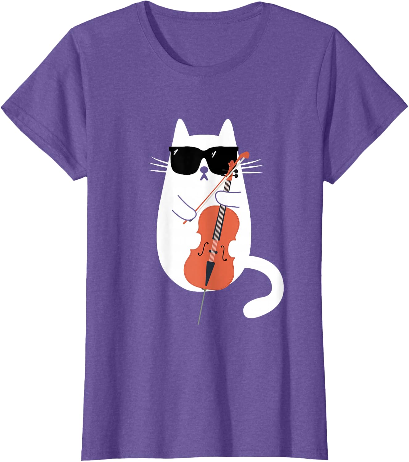Funny Cat Wearing Sunglasses Playing Cello Cellist Musician T-Shirt