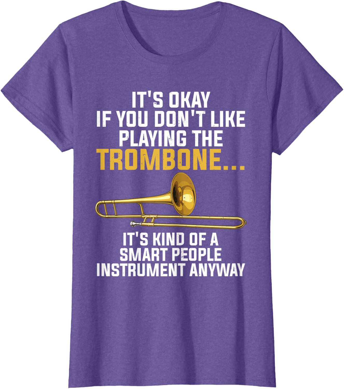 Funny Trombone Art for Men Women Kids Jazz Trombone Player T-Shirt