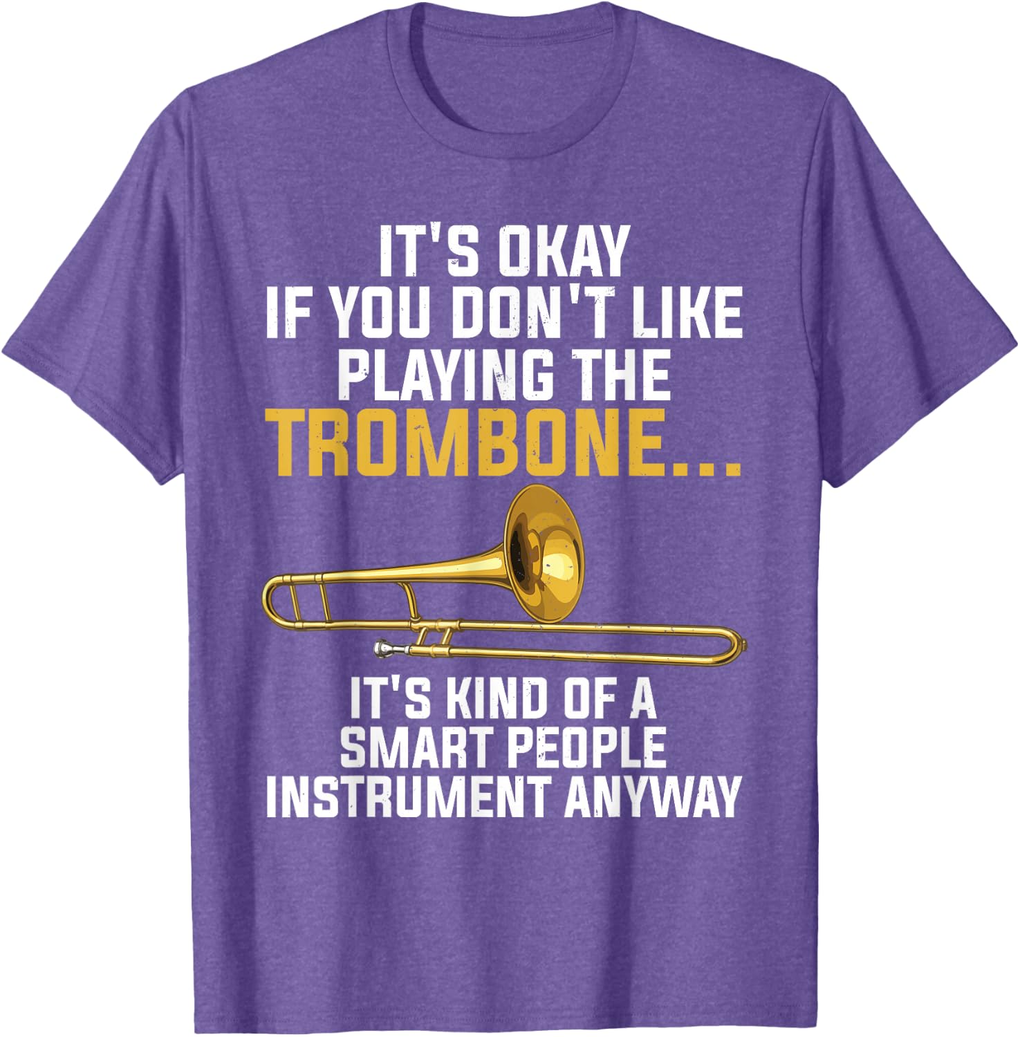 Funny Trombone Art for Men Women Kids Jazz Trombone Player T-Shirt