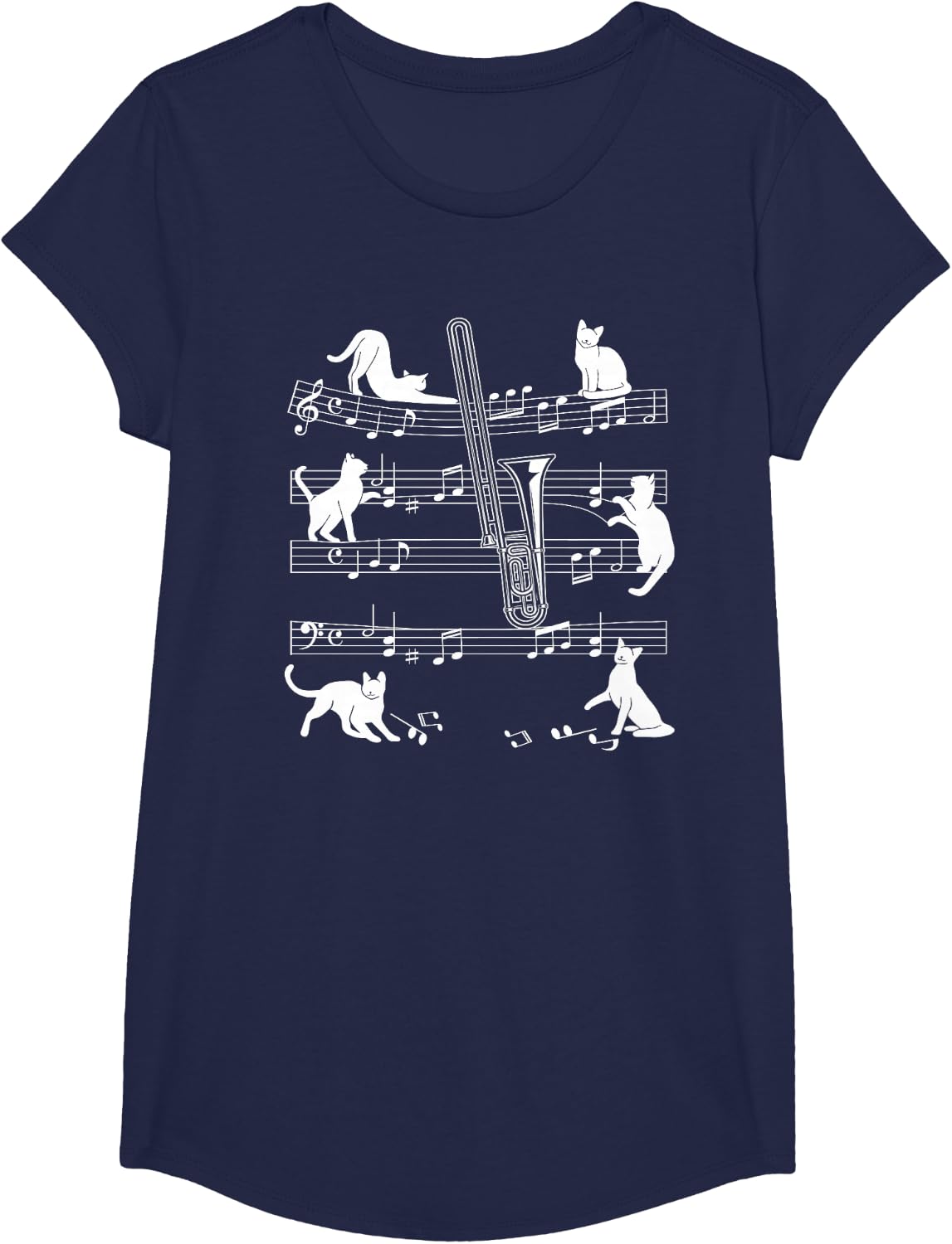 Trombonist Cats for Cat Loving Trombone Players T-Shirt