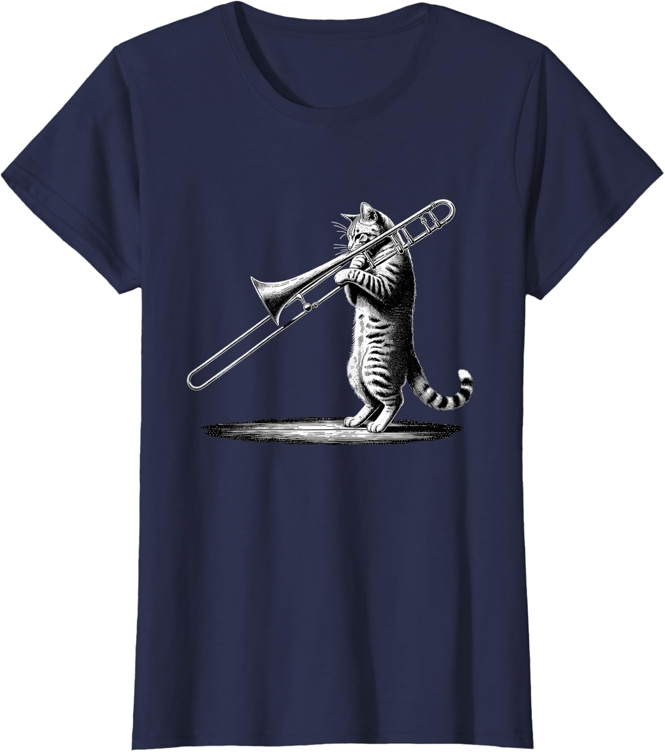 Cat Playing Trombone Player Trombonist Instrument T-Shirt