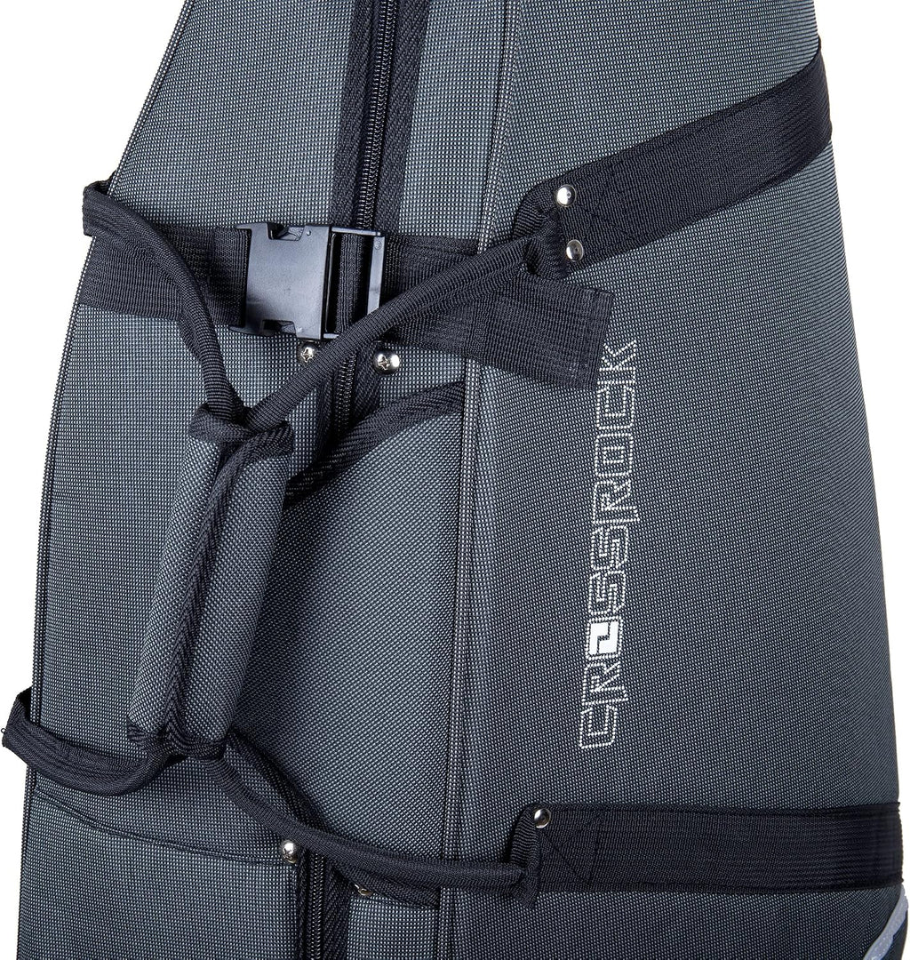 Crossrock Lightweight Cello Case for 4/4 Full Size Cello with Dense Foam in Grey (CRP200CEFGY)