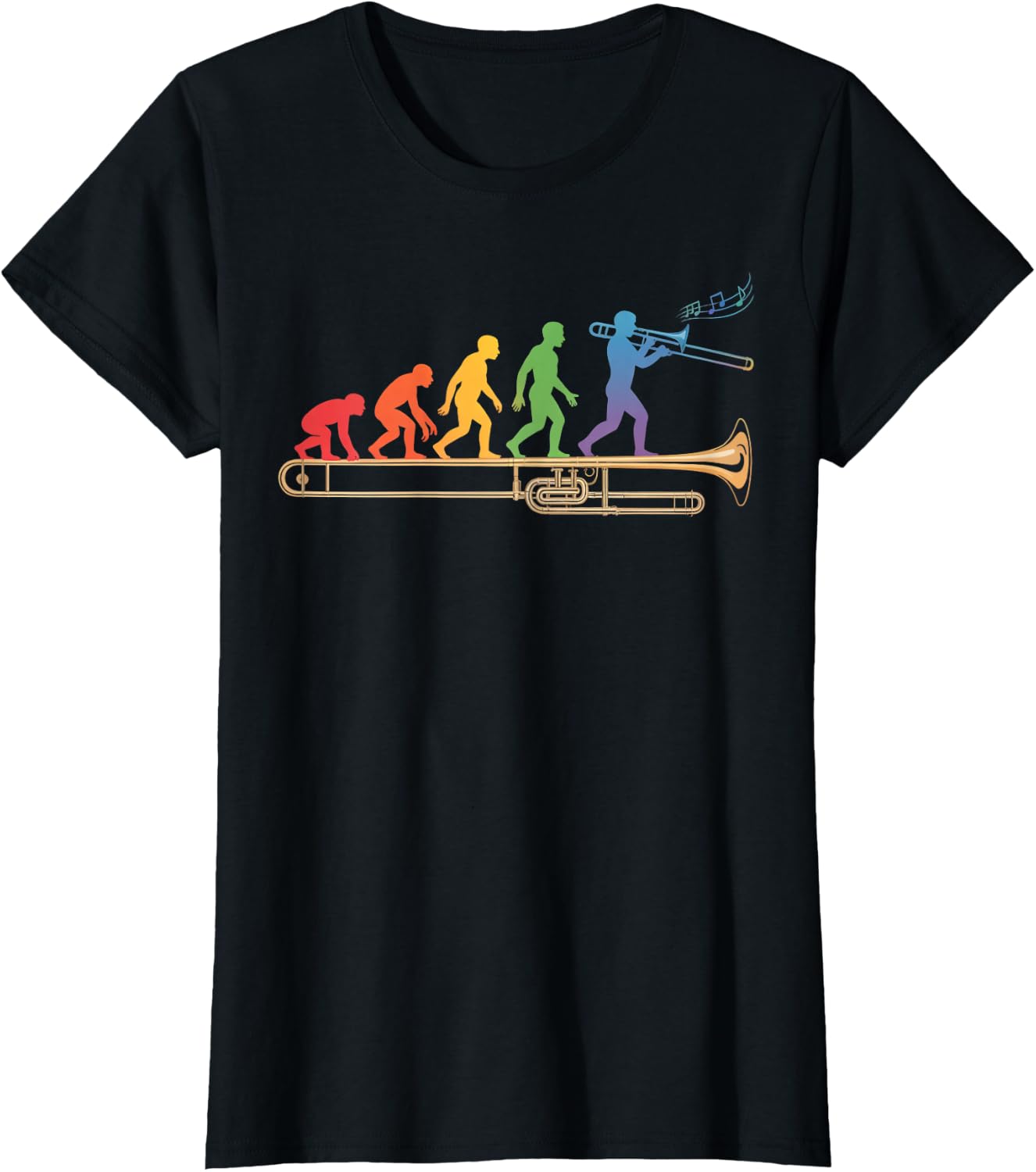 Trombone Human Evolution Marching Band Jazz Music Trombone T-Shirt