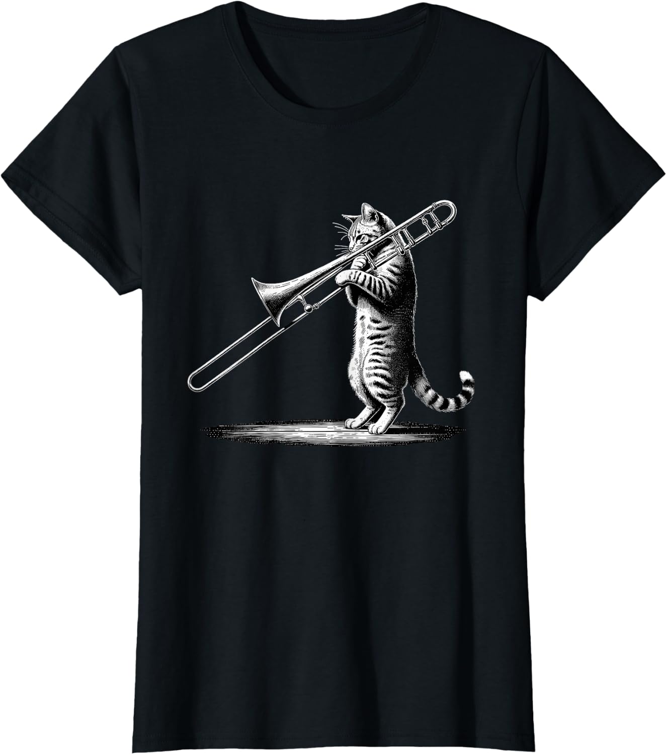 Cat Playing Trombone Player Trombonist Instrument T-Shirt