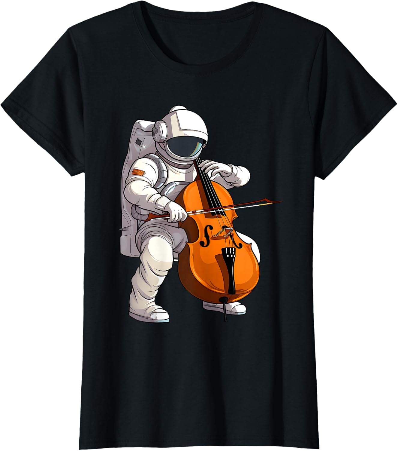 Cool Cello Art Cellist Music Cello Player Astronaut Design T-Shirt