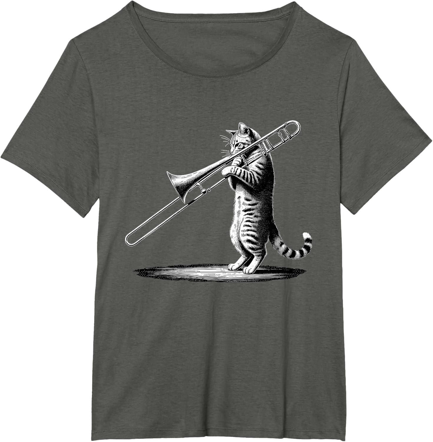 Cat Playing Trombone Player Trombonist Instrument T-Shirt