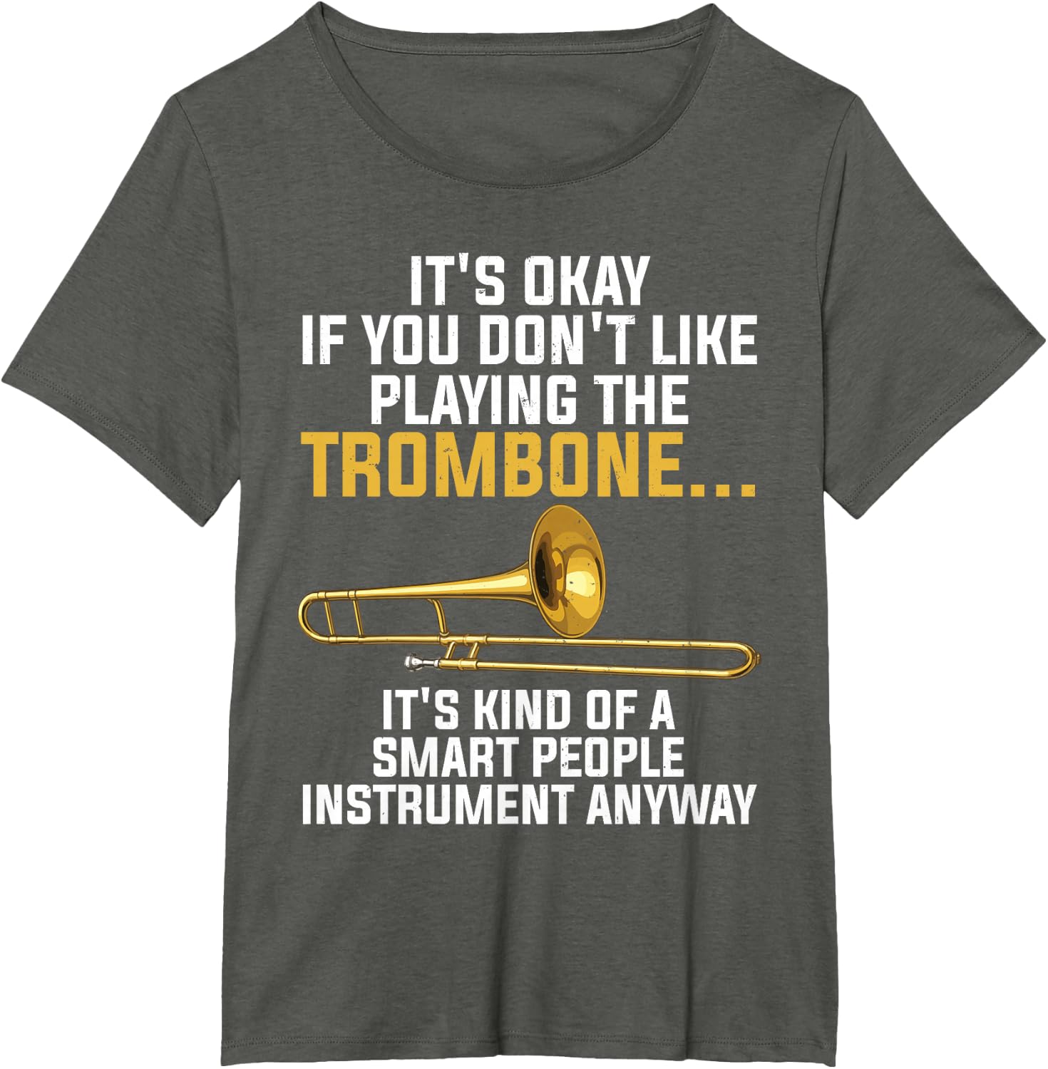 Funny Trombone Art for Men Women Kids Jazz Trombone Player T-Shirt
