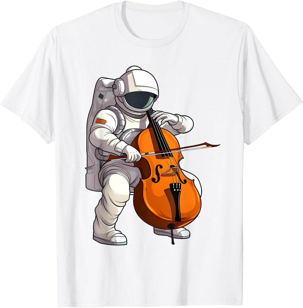 Cool Cello Art Cellist Music Cello Player Astronaut Design T-Shirt