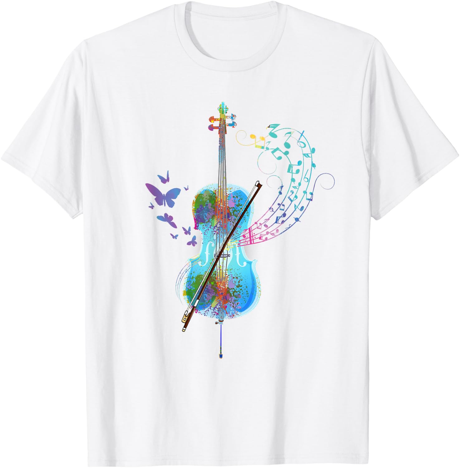 Classical Musical Instrument Colorful Cello T-Shirt