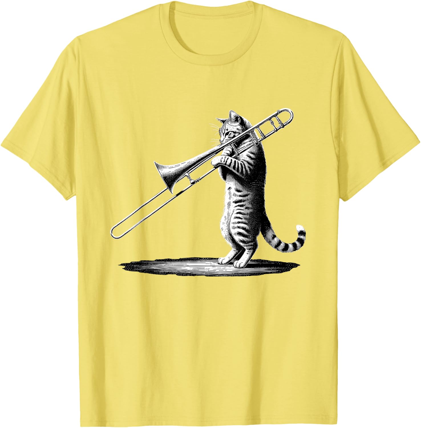 Cat Playing Trombone Player Trombonist Instrument T-Shirt