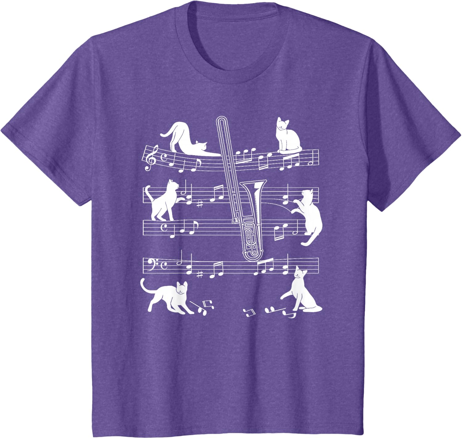 Trombonist Cats for Cat Loving Trombone Players T-Shirt
