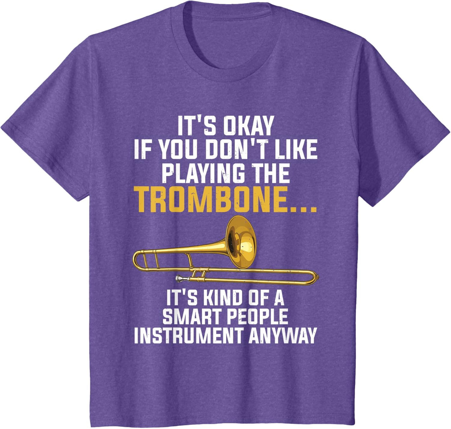 Funny Trombone Art for Men Women Kids Jazz Trombone Player T-Shirt