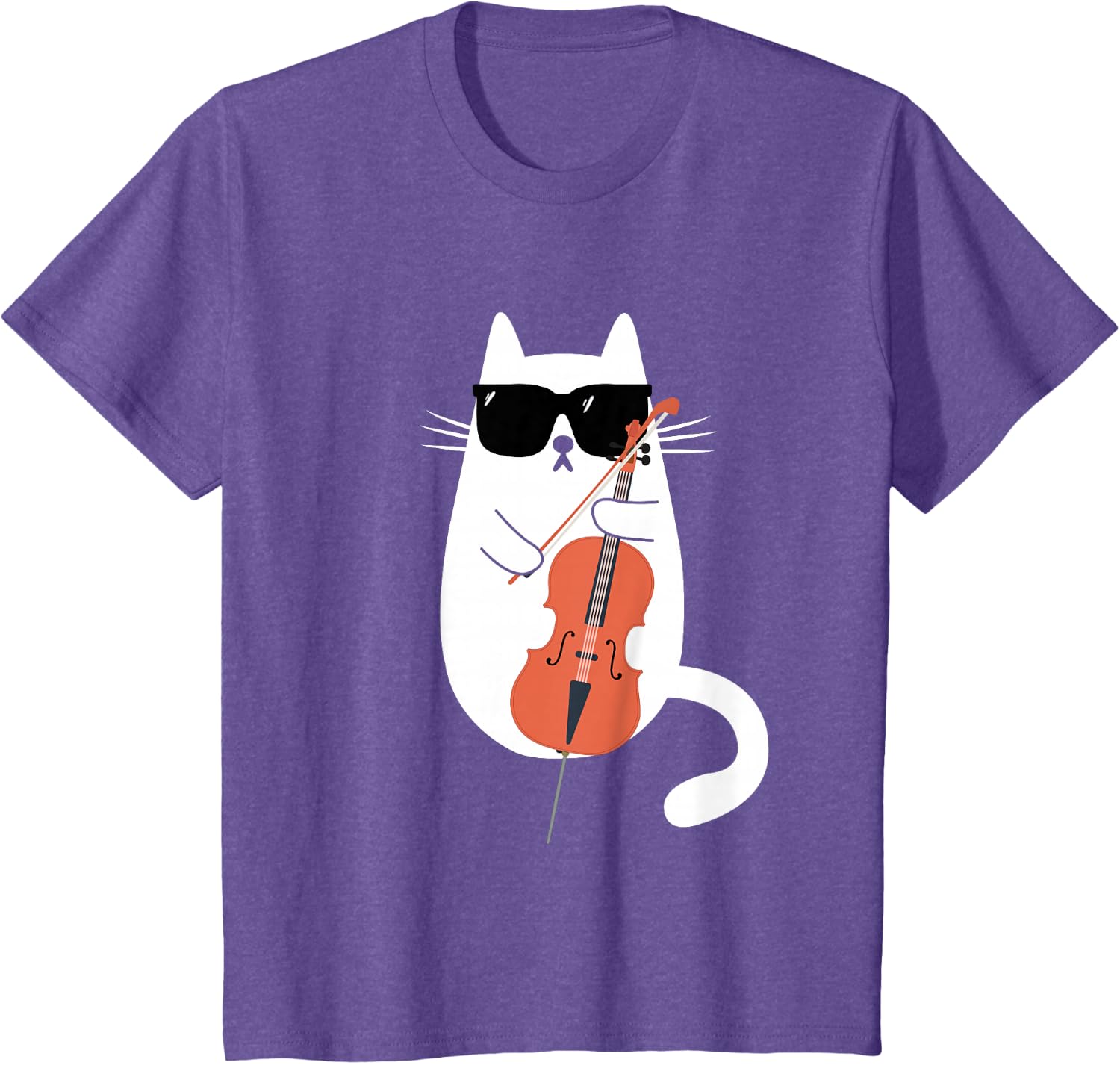 Funny Cat Wearing Sunglasses Playing Cello Cellist Musician T-Shirt