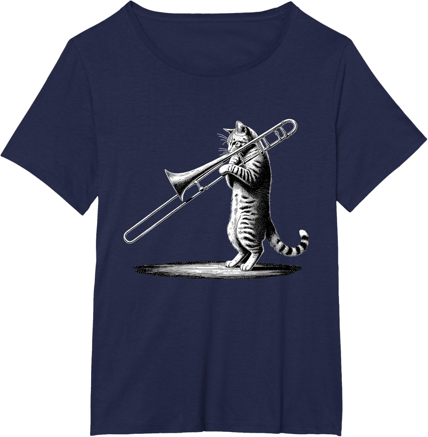 Cat Playing Trombone Player Trombonist Instrument T-Shirt