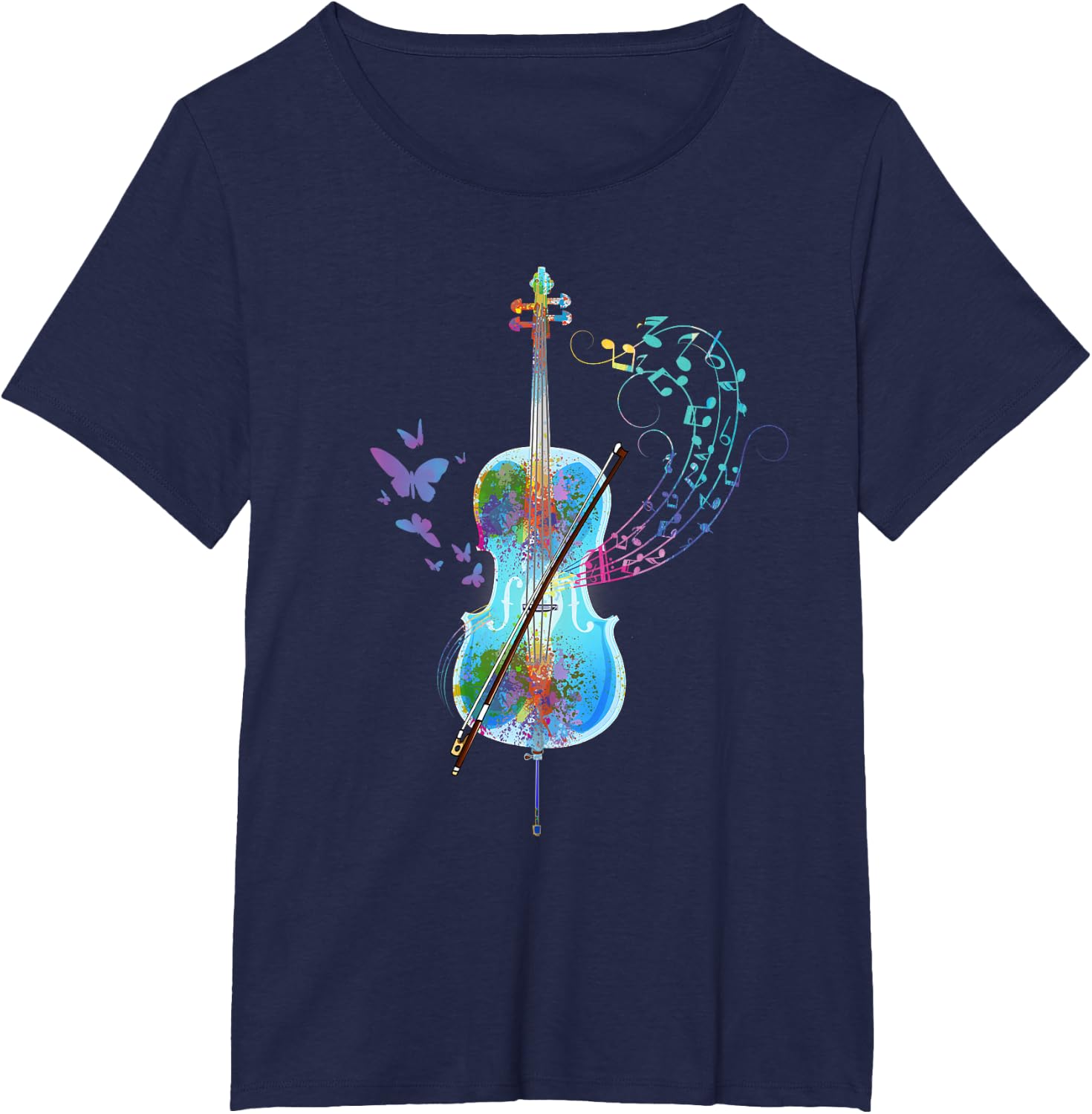 Classical Musical Instrument Colorful Cello T-Shirt