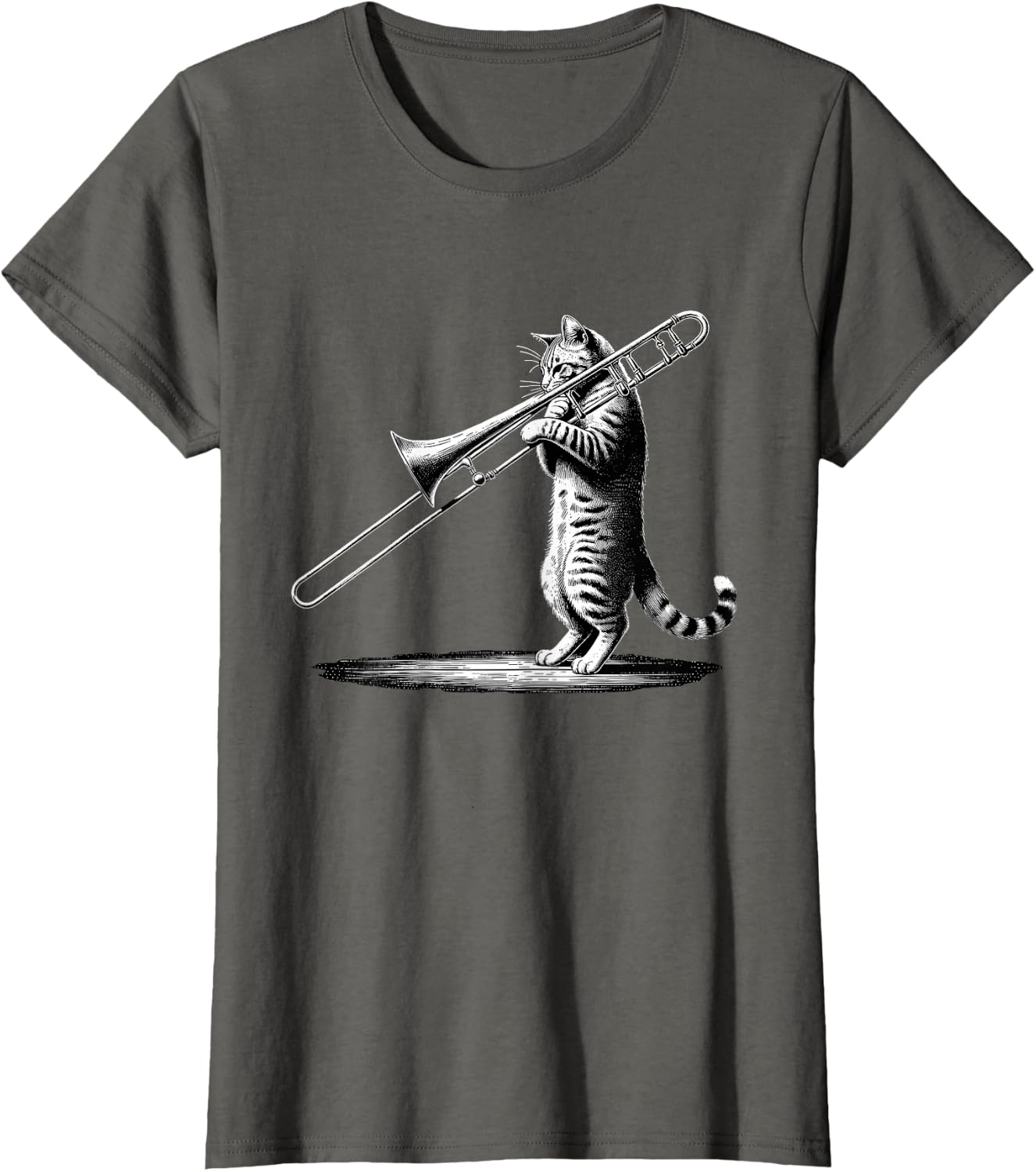 Cat Playing Trombone Player Trombonist Instrument T-Shirt