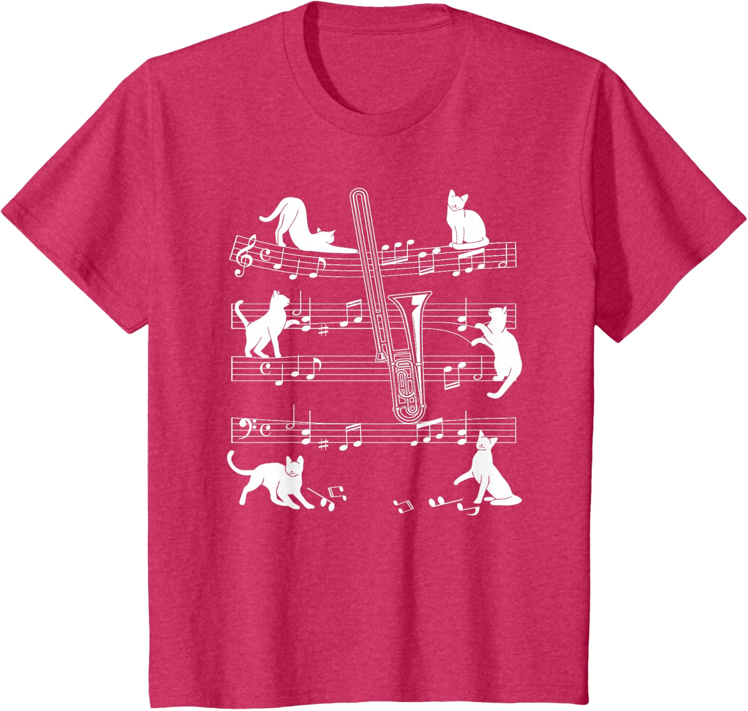 Trombonist Cats for Cat Loving Trombone Players T-Shirt
