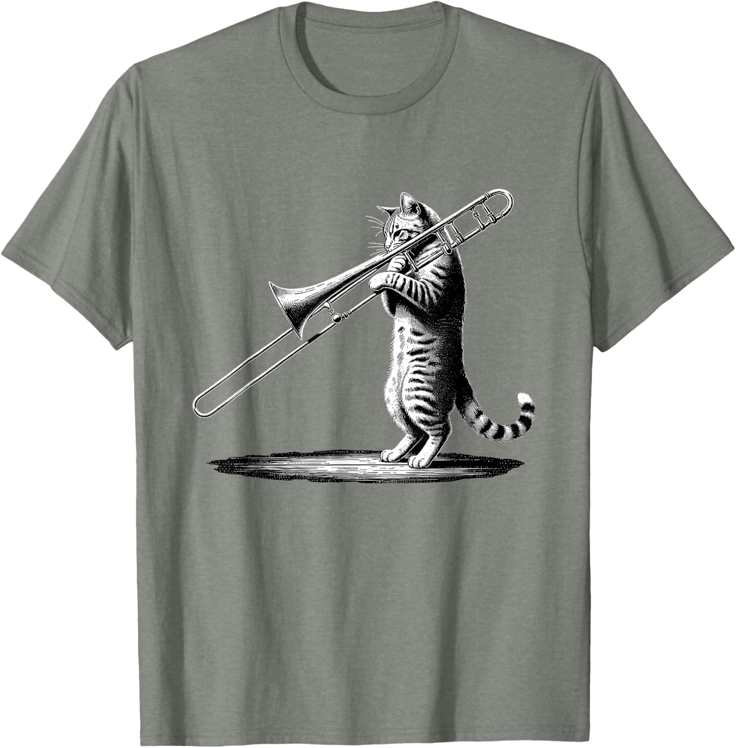 Cat Playing Trombone Player Trombonist Instrument T-Shirt