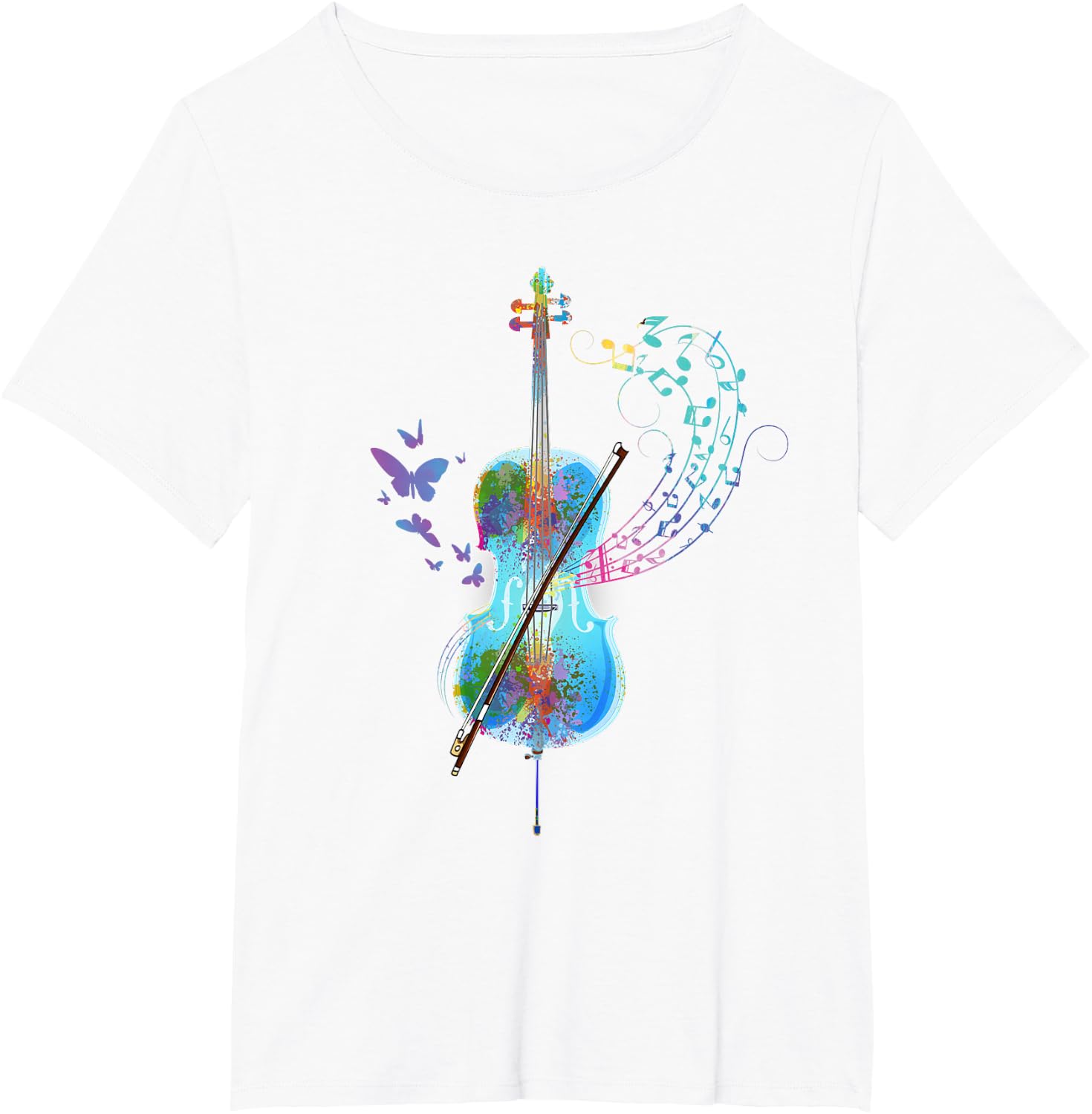 Classical Musical Instrument Colorful Cello T-Shirt