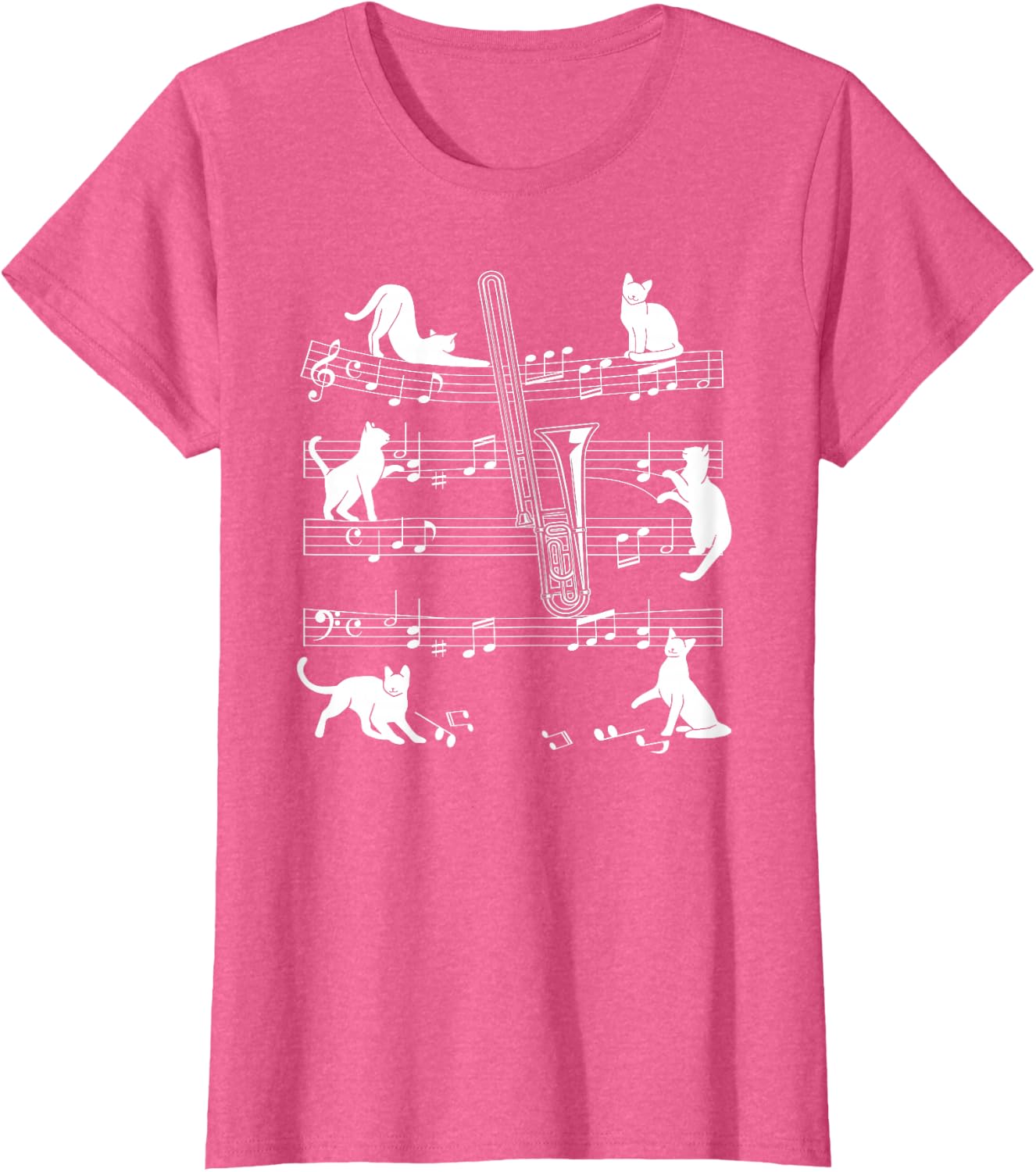 Trombonist Cats for Cat Loving Trombone Players T-Shirt