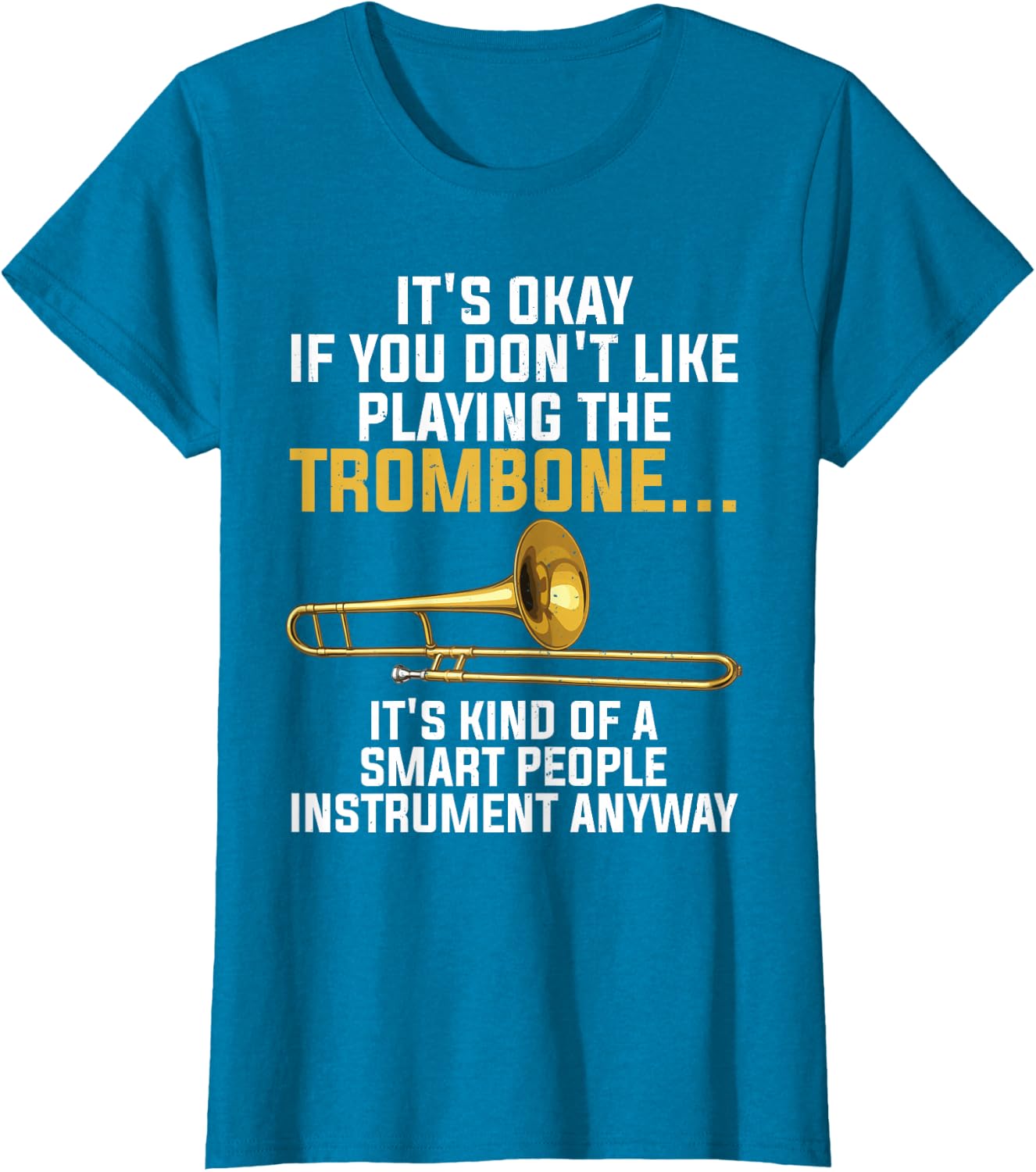 Funny Trombone Art for Men Women Kids Jazz Trombone Player T-Shirt
