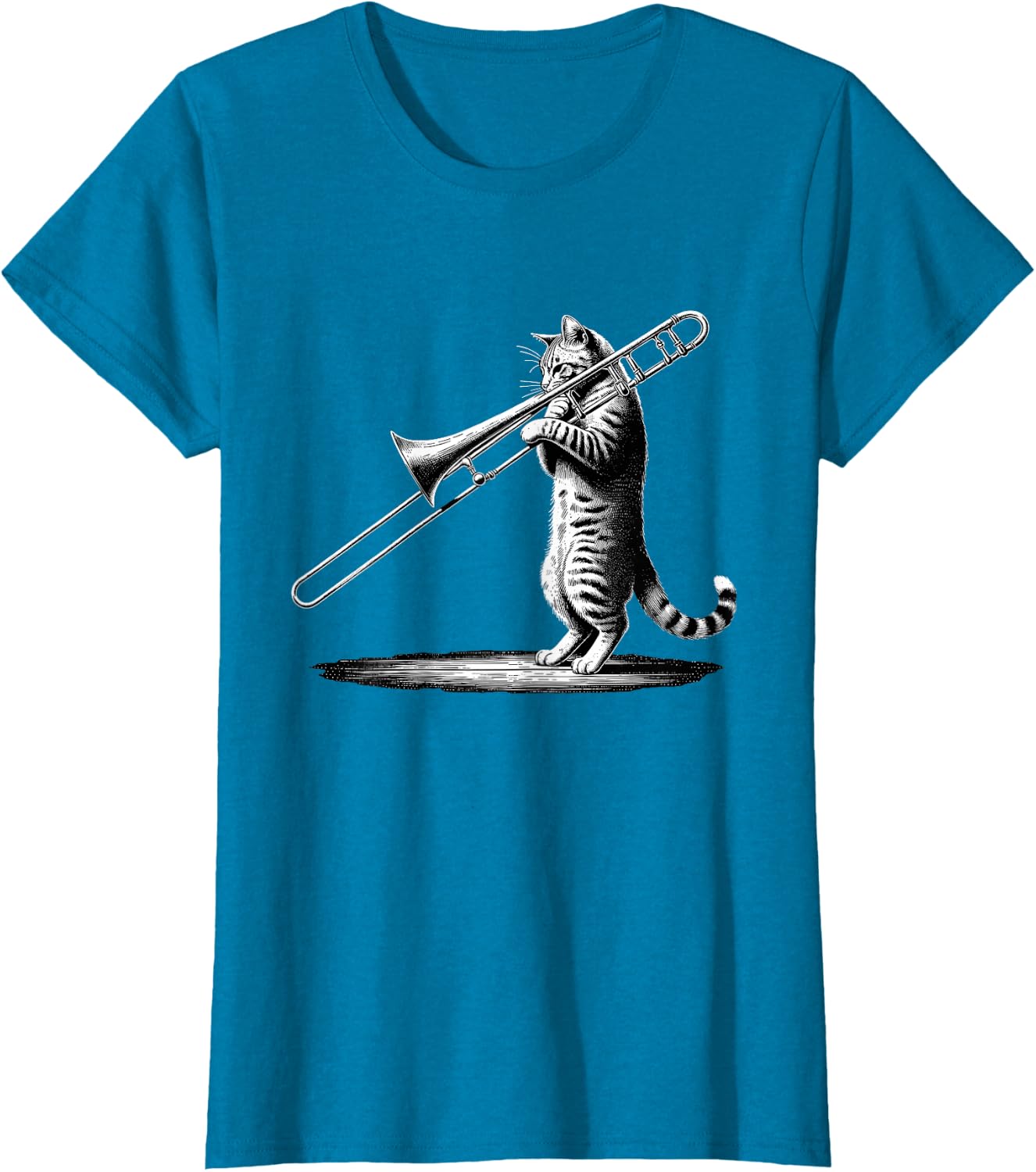 Cat Playing Trombone Player Trombonist Instrument T-Shirt
