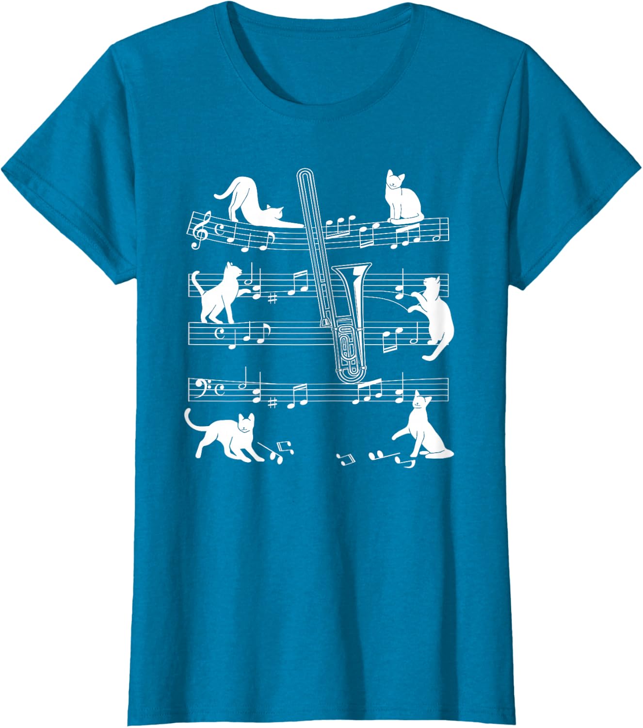 Trombonist Cats for Cat Loving Trombone Players T-Shirt