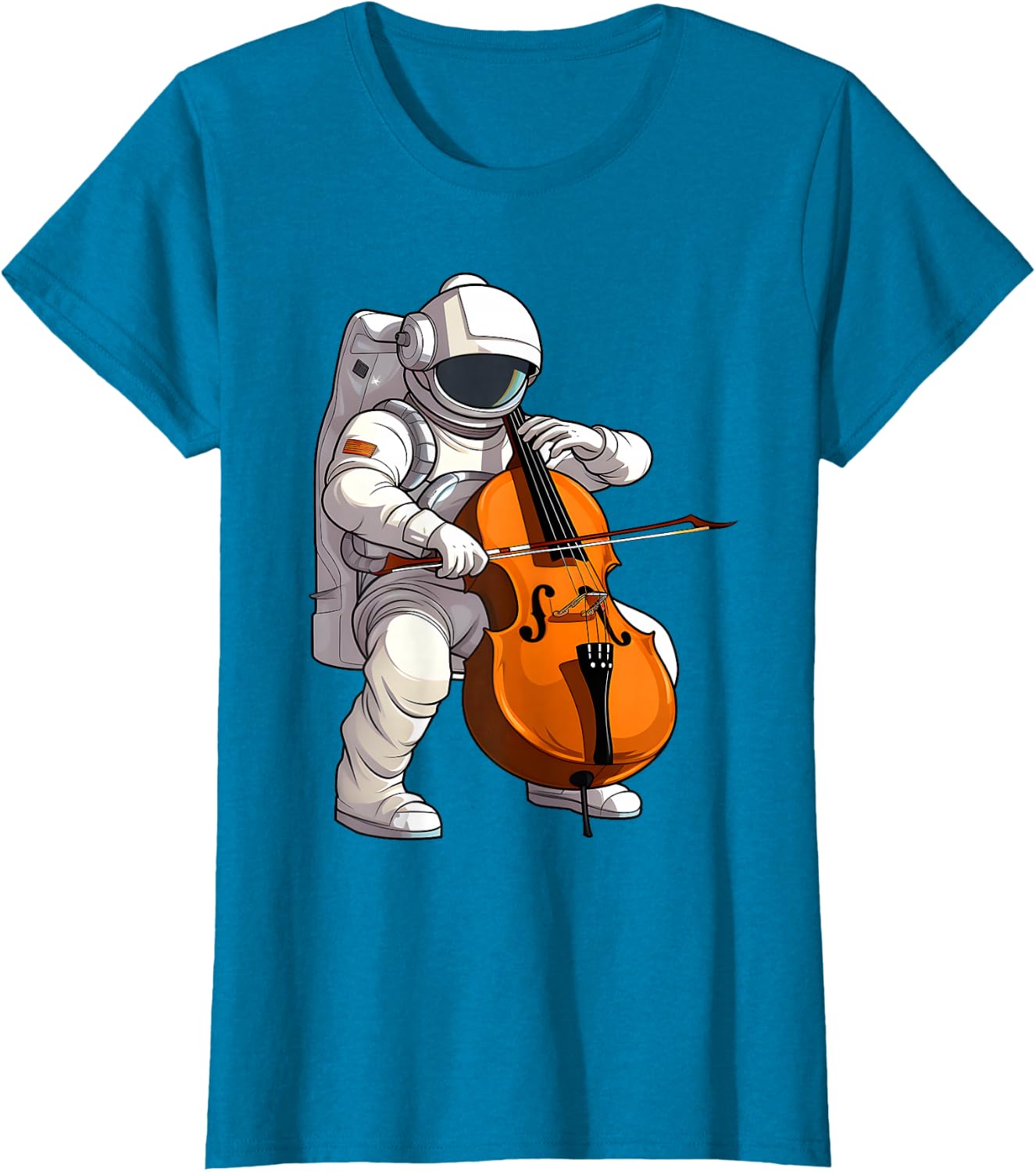 Cool Cello Art Cellist Music Cello Player Astronaut Design T-Shirt