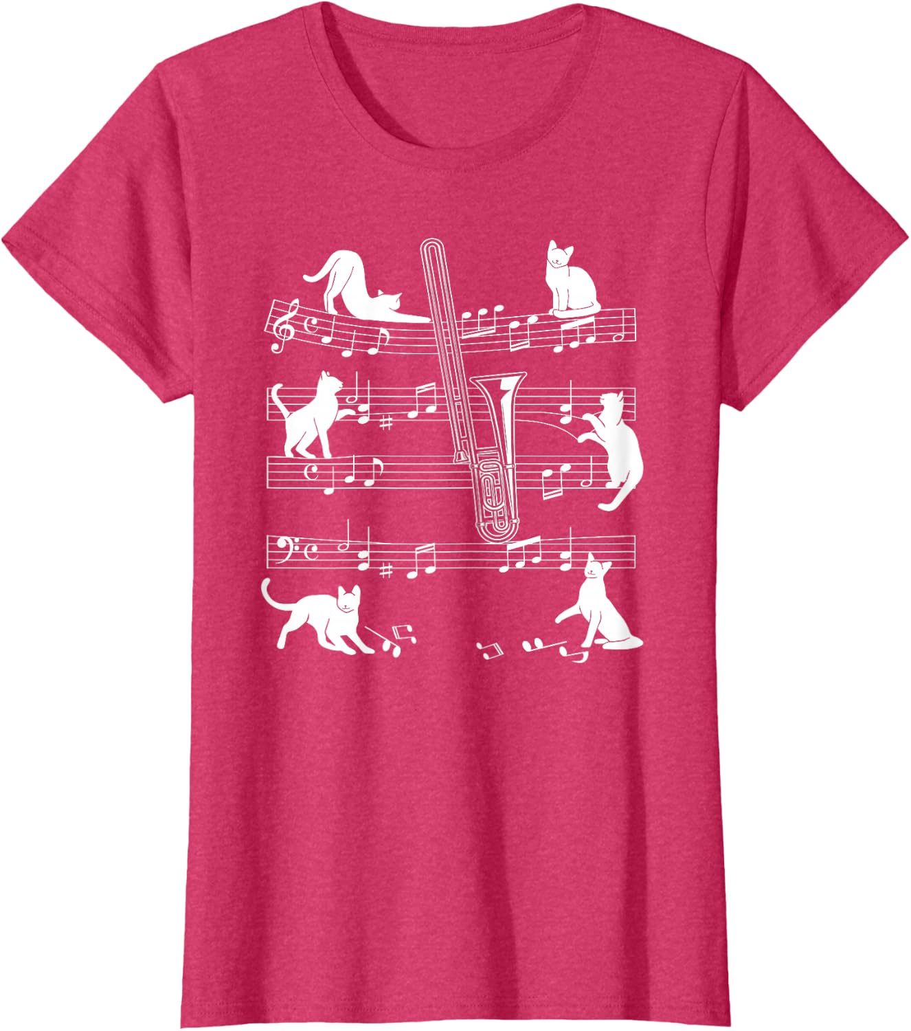 Trombonist Cats for Cat Loving Trombone Players T-Shirt