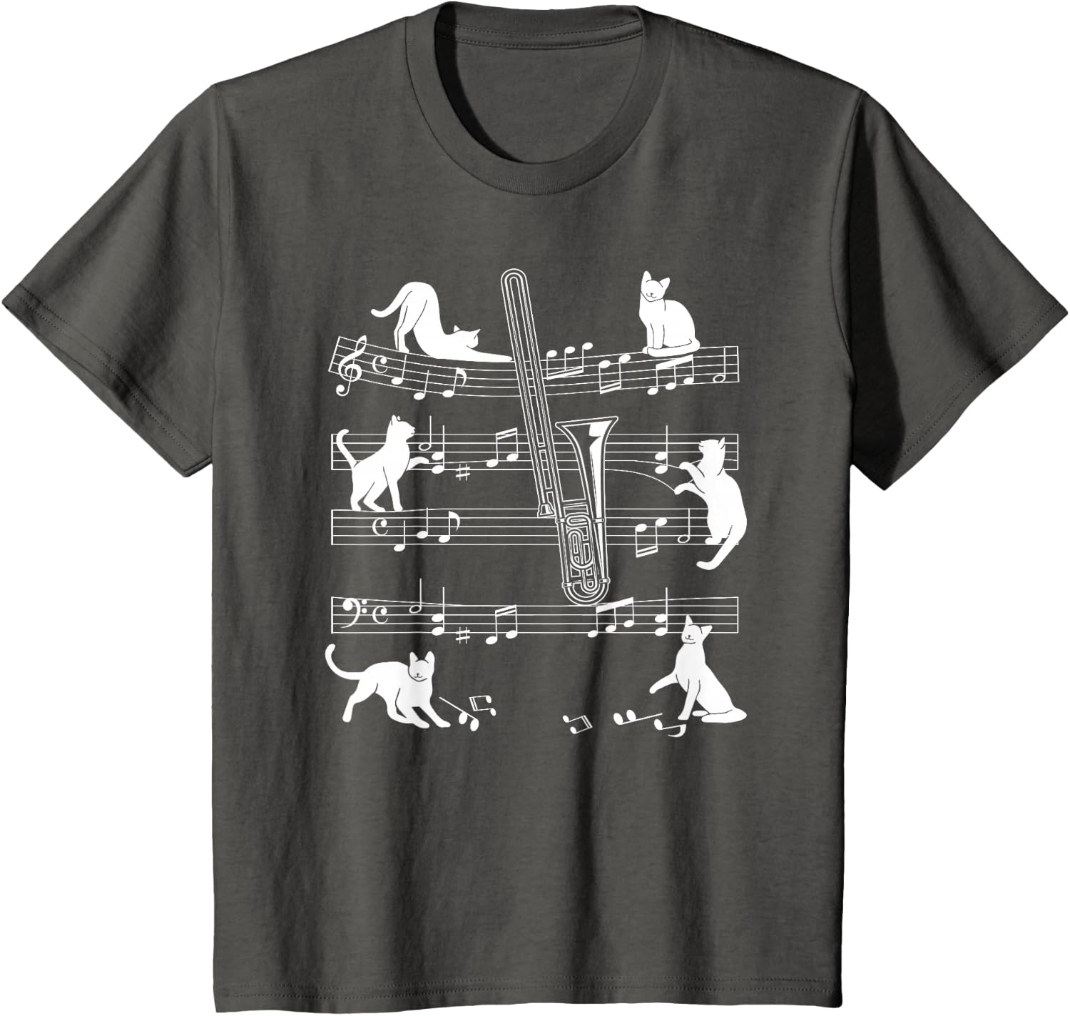 Trombonist Cats for Cat Loving Trombone Players T-Shirt