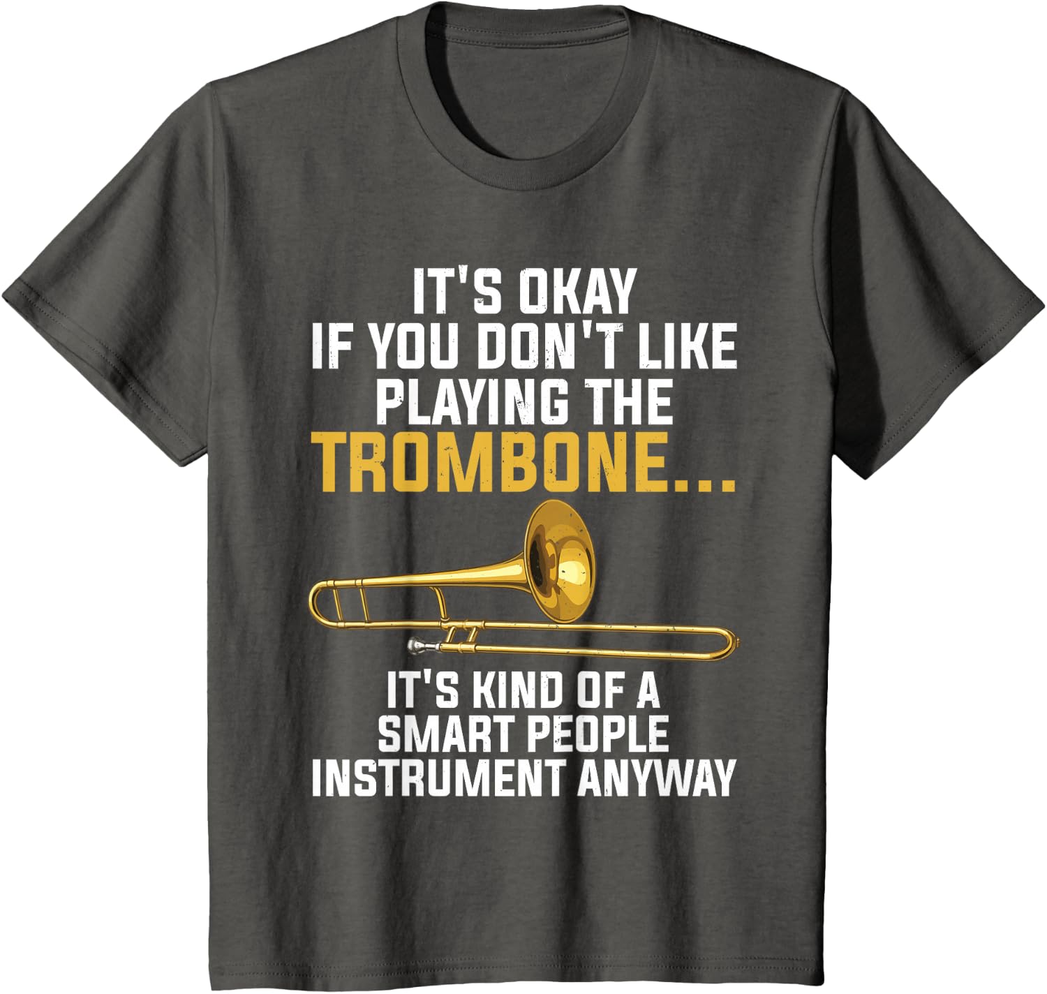 Funny Trombone Art for Men Women Kids Jazz Trombone Player T-Shirt
