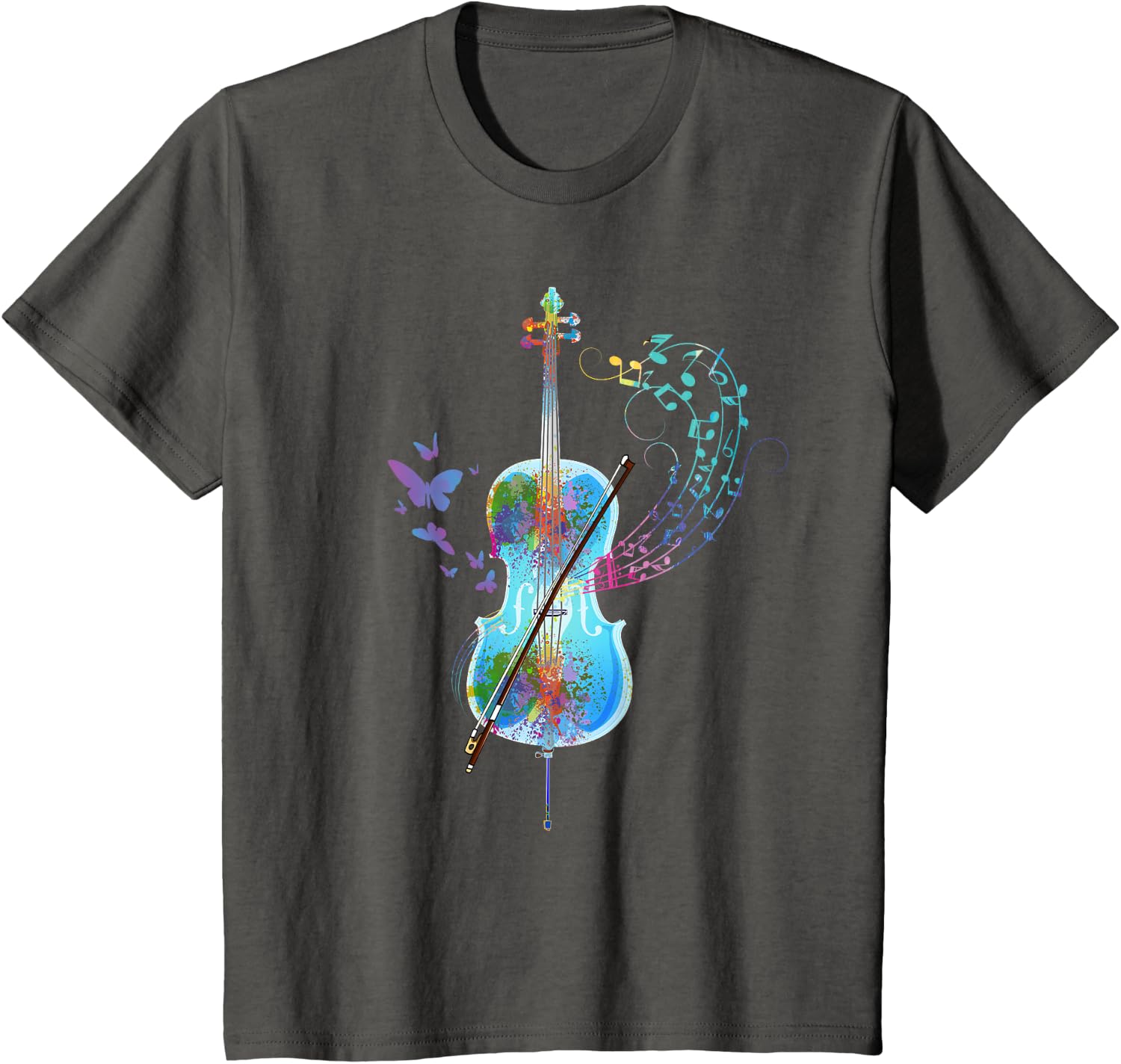 Classical Musical Instrument Colorful Cello T-Shirt