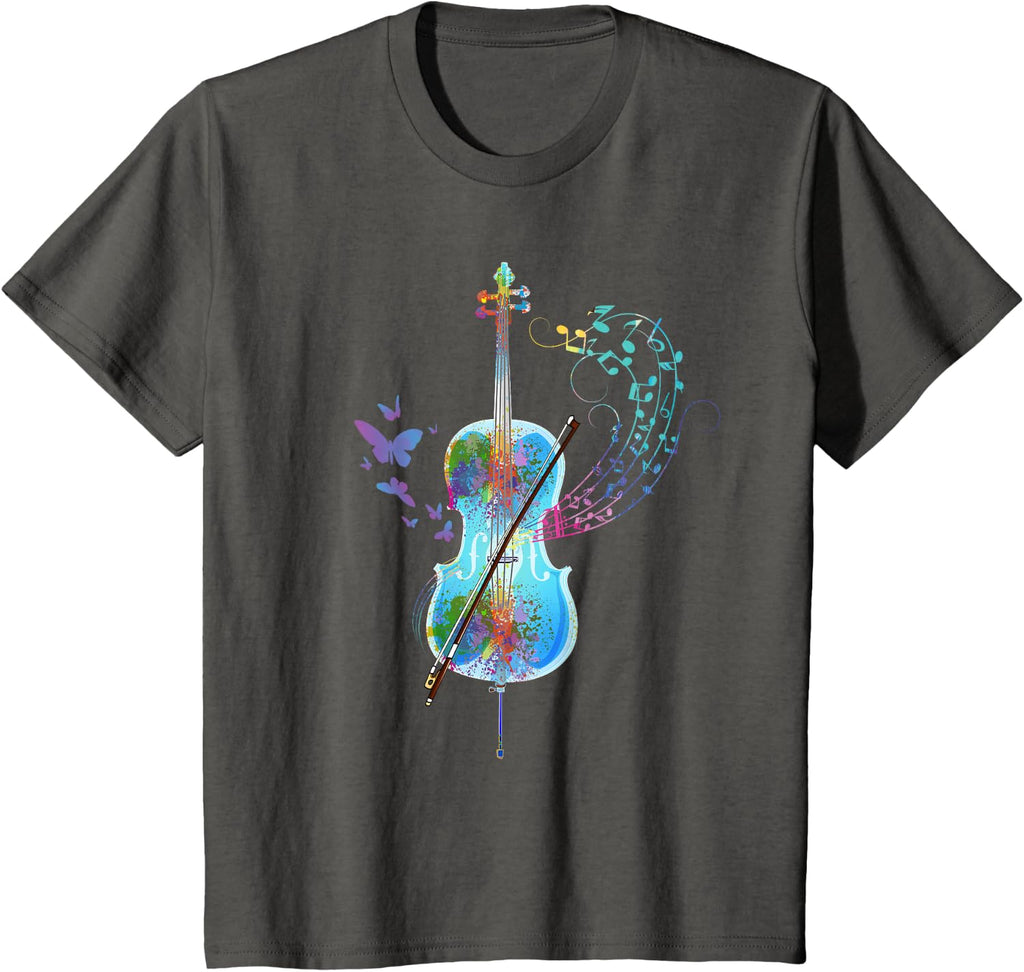 Classical Musical Instrument Colorful Cello T-Shirt